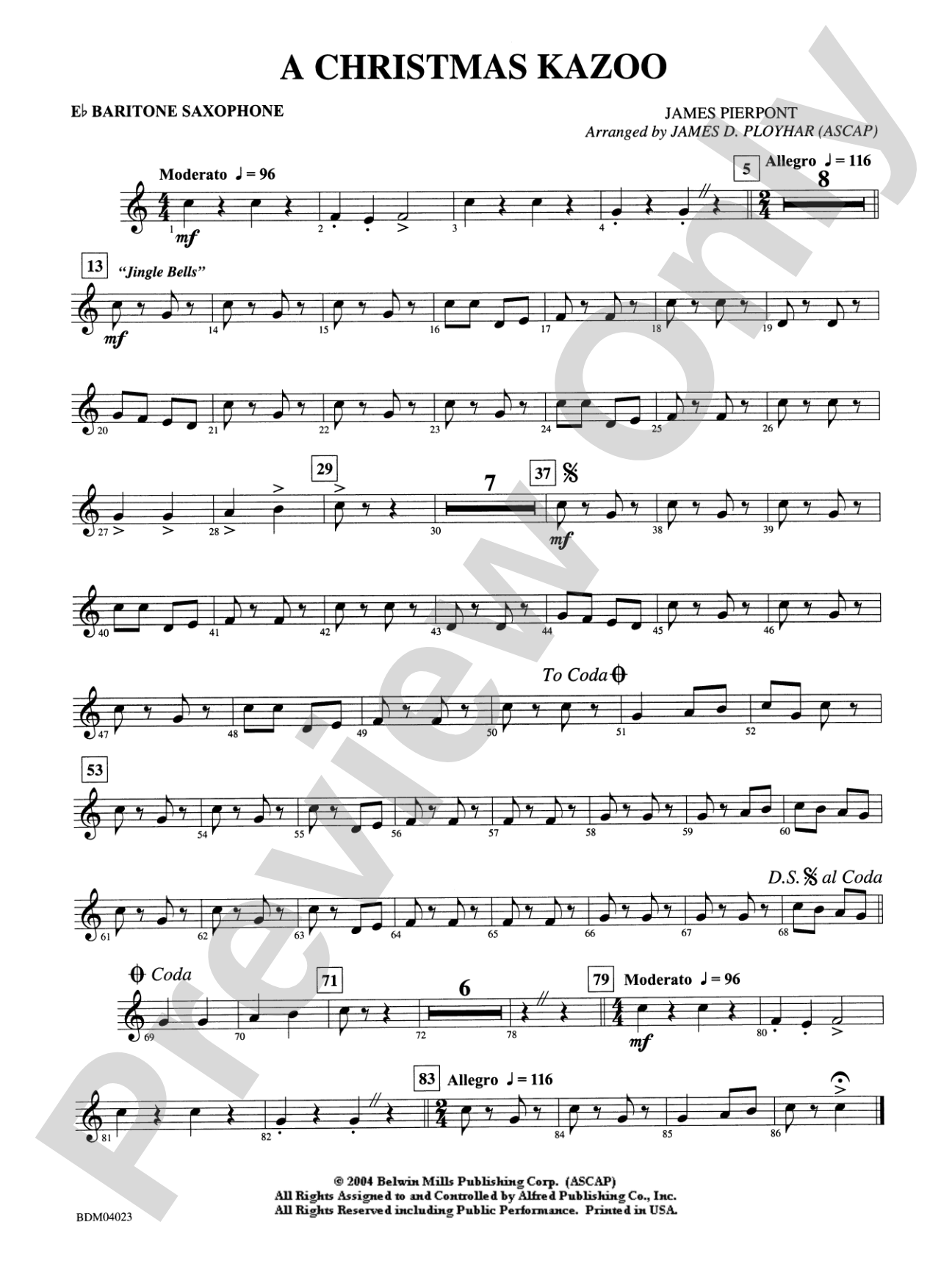 A Christmas Kazoo: E-flat Baritone Saxophone