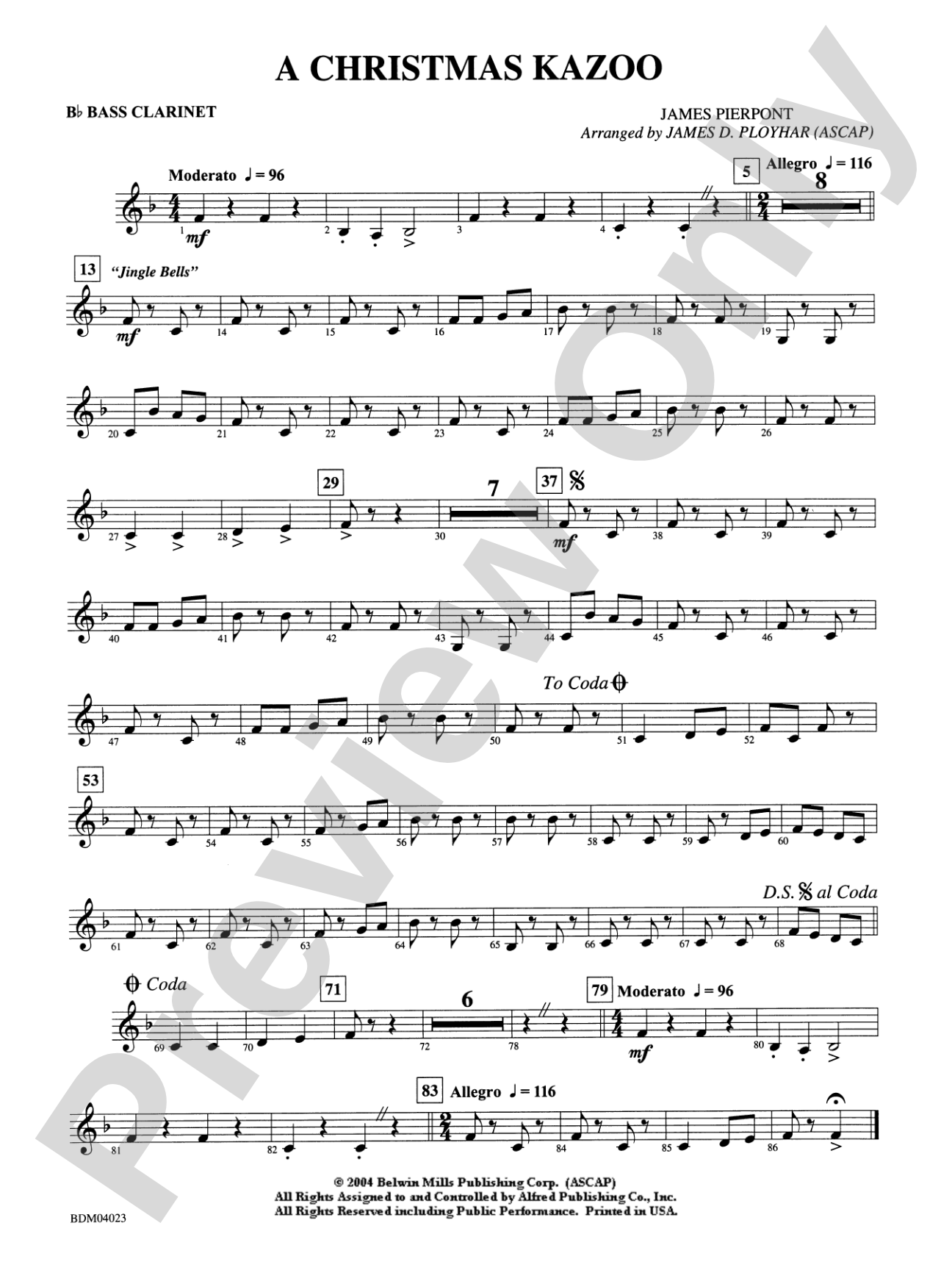 A Christmas Kazoo: B-flat Bass Clarinet