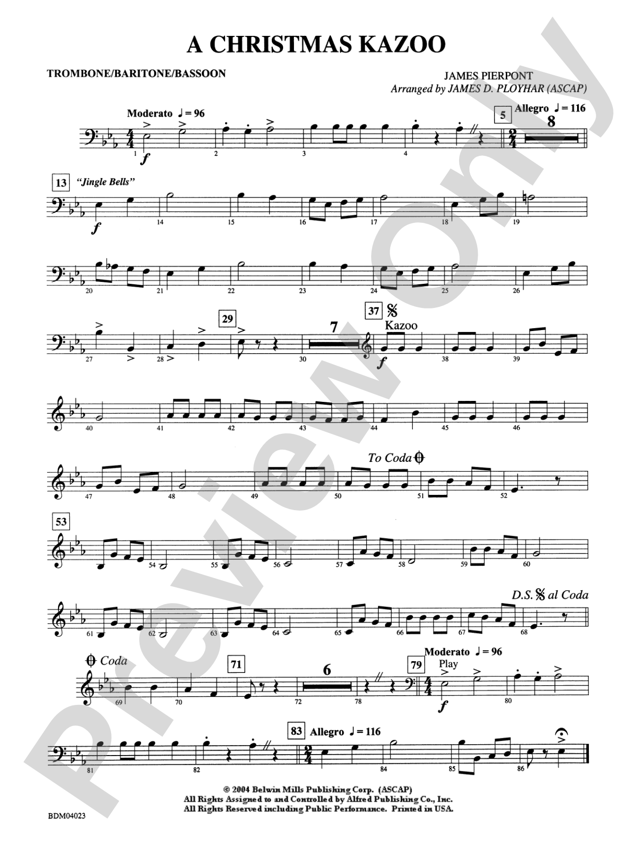 A Christmas Kazoo: 1st Trombone