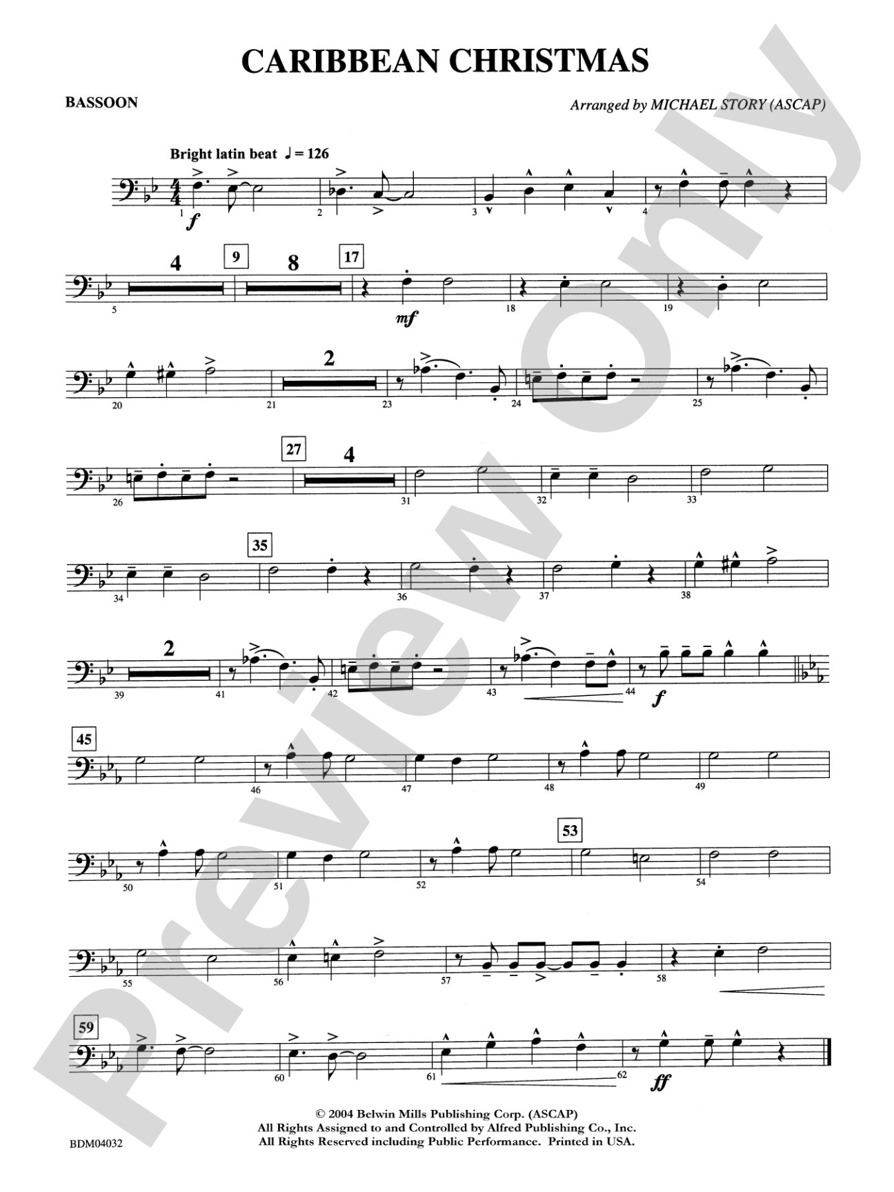 Caribbean Christmas: Bassoon