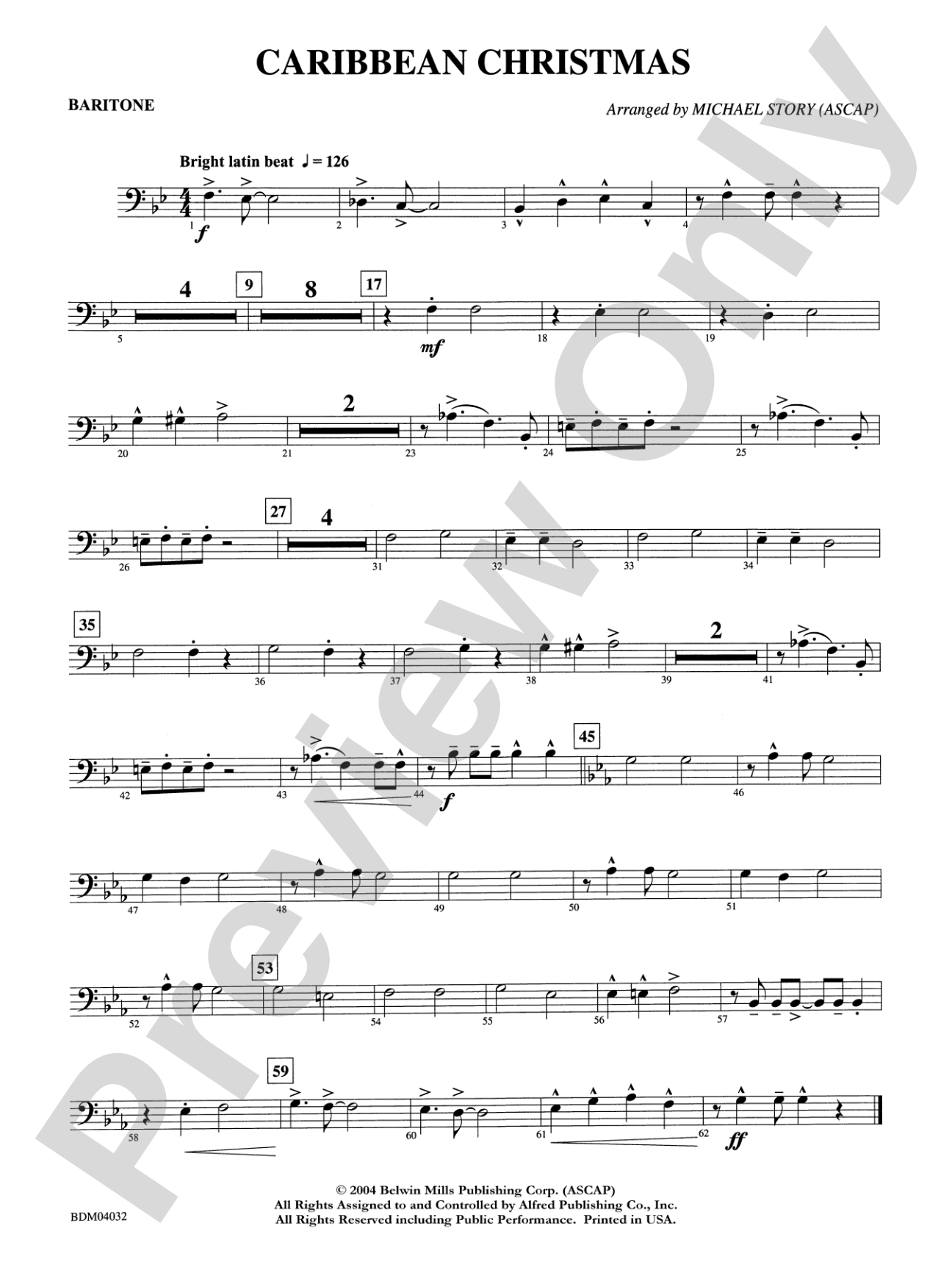 Caribbean Christmas: Baritone B.C.