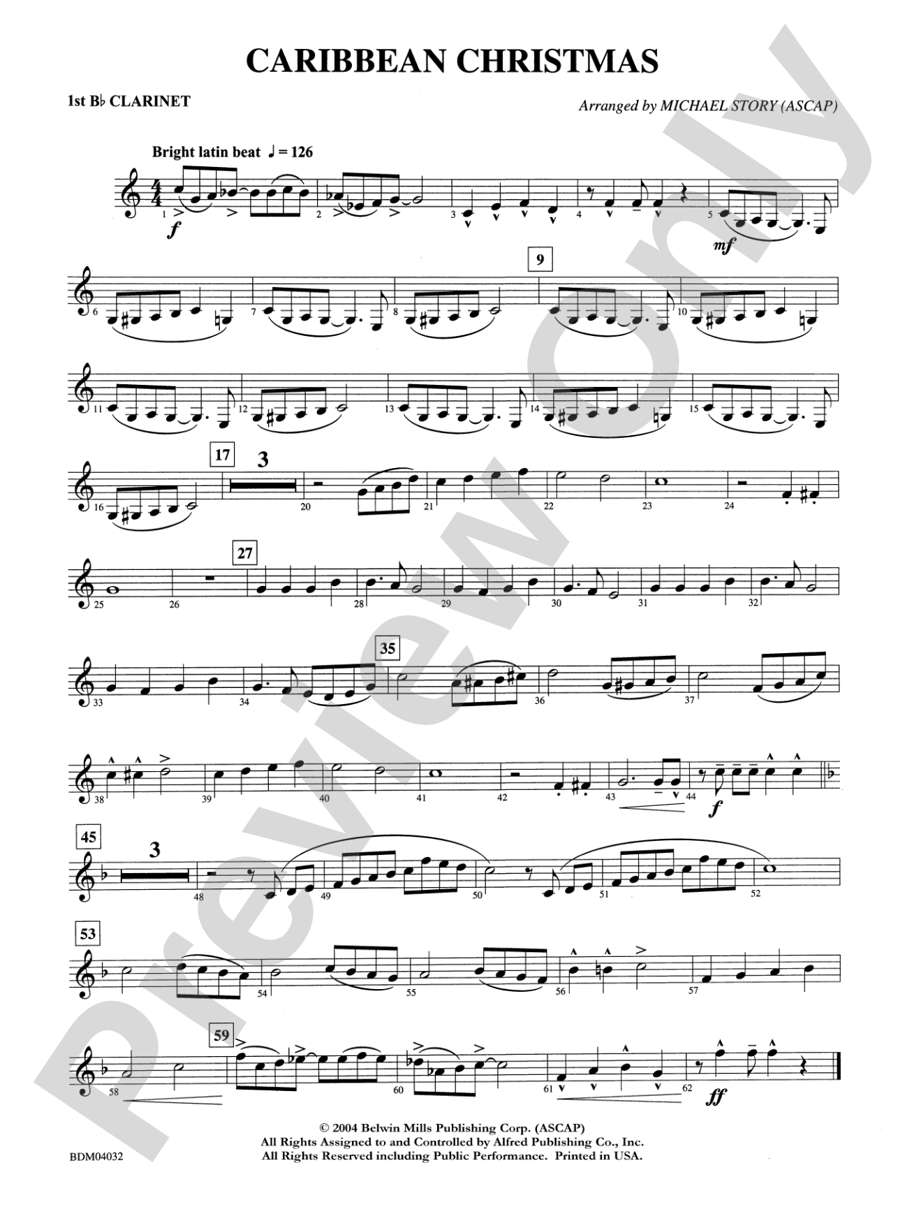 Caribbean Christmas: 1st B-flat Clarinet