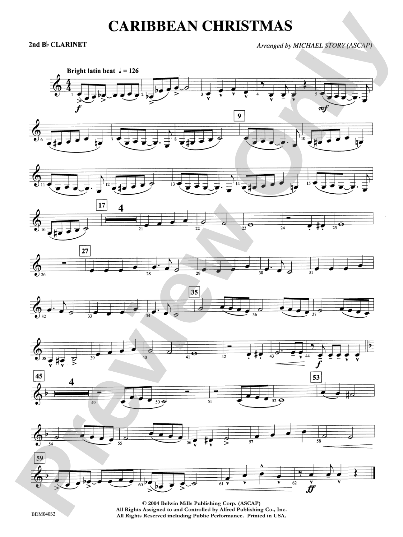 Caribbean Christmas: 2nd B-flat Clarinet