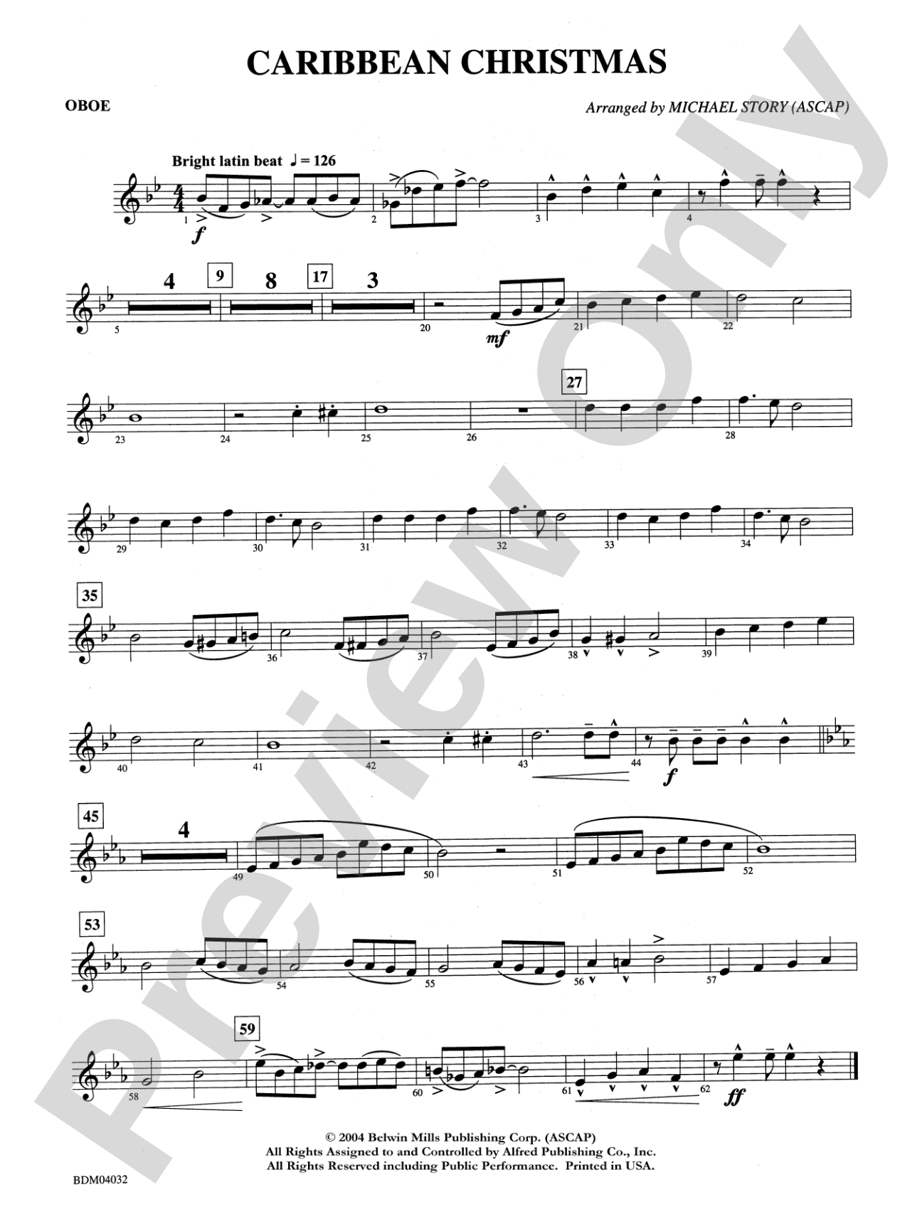 Caribbean Christmas: Oboe