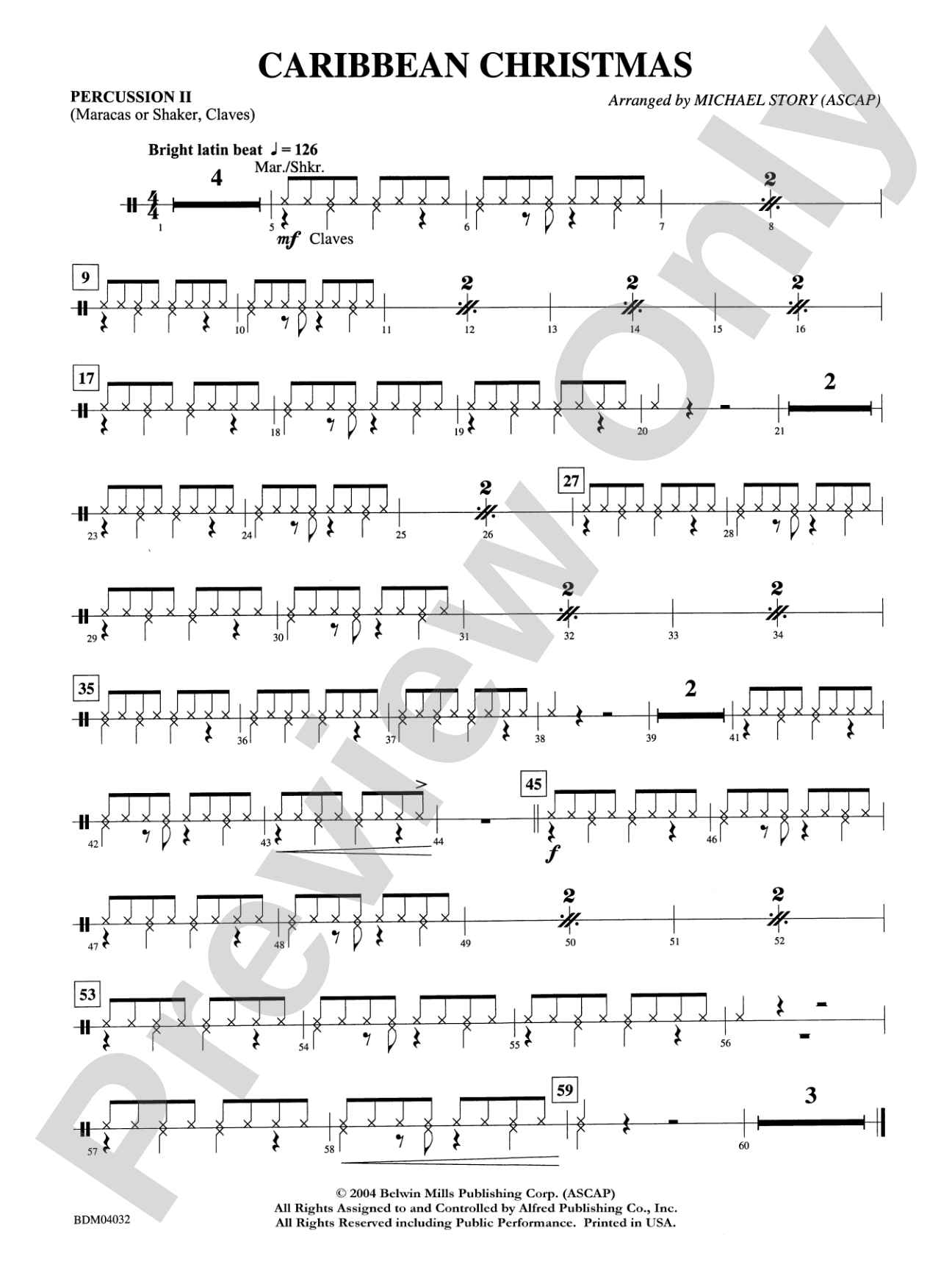 Caribbean Christmas: 2nd Percussion