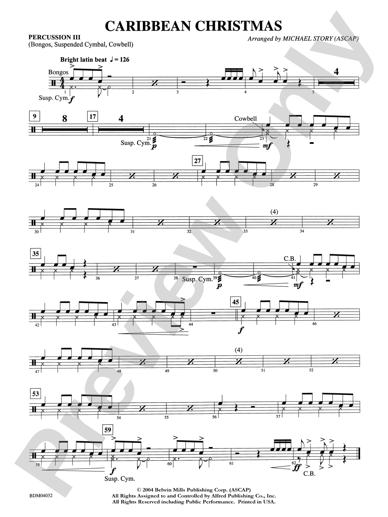 Caribbean Christmas: 3rd Percussion