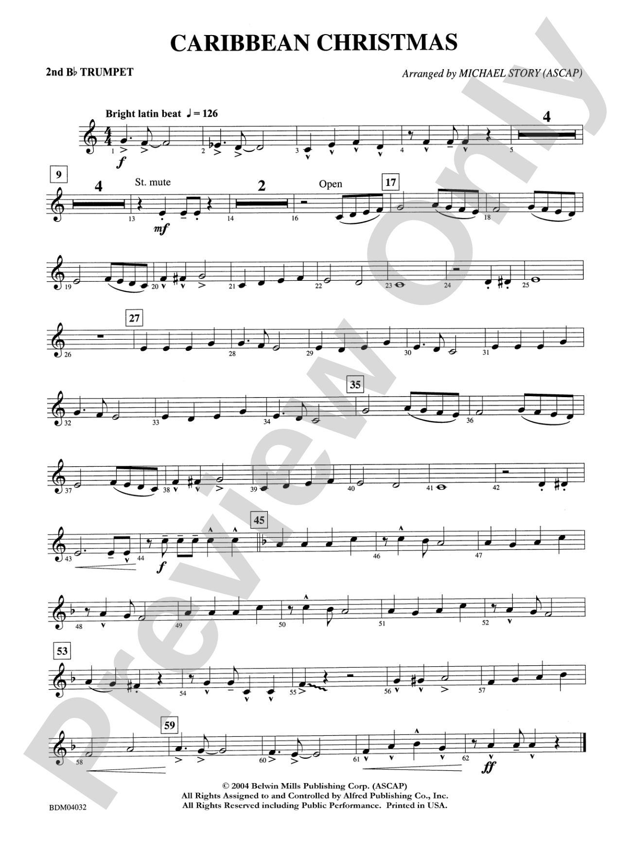Caribbean Christmas: 2nd B-flat Trumpet