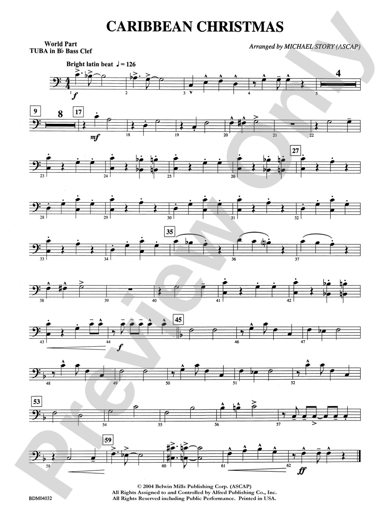 Caribbean Christmas: WP B-flat Tuba B.C.