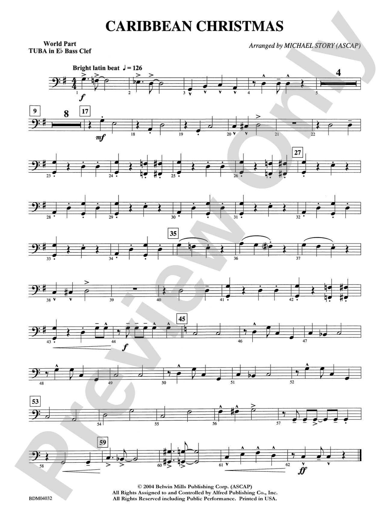 Caribbean Christmas: WP E-flat Tuba B.C.