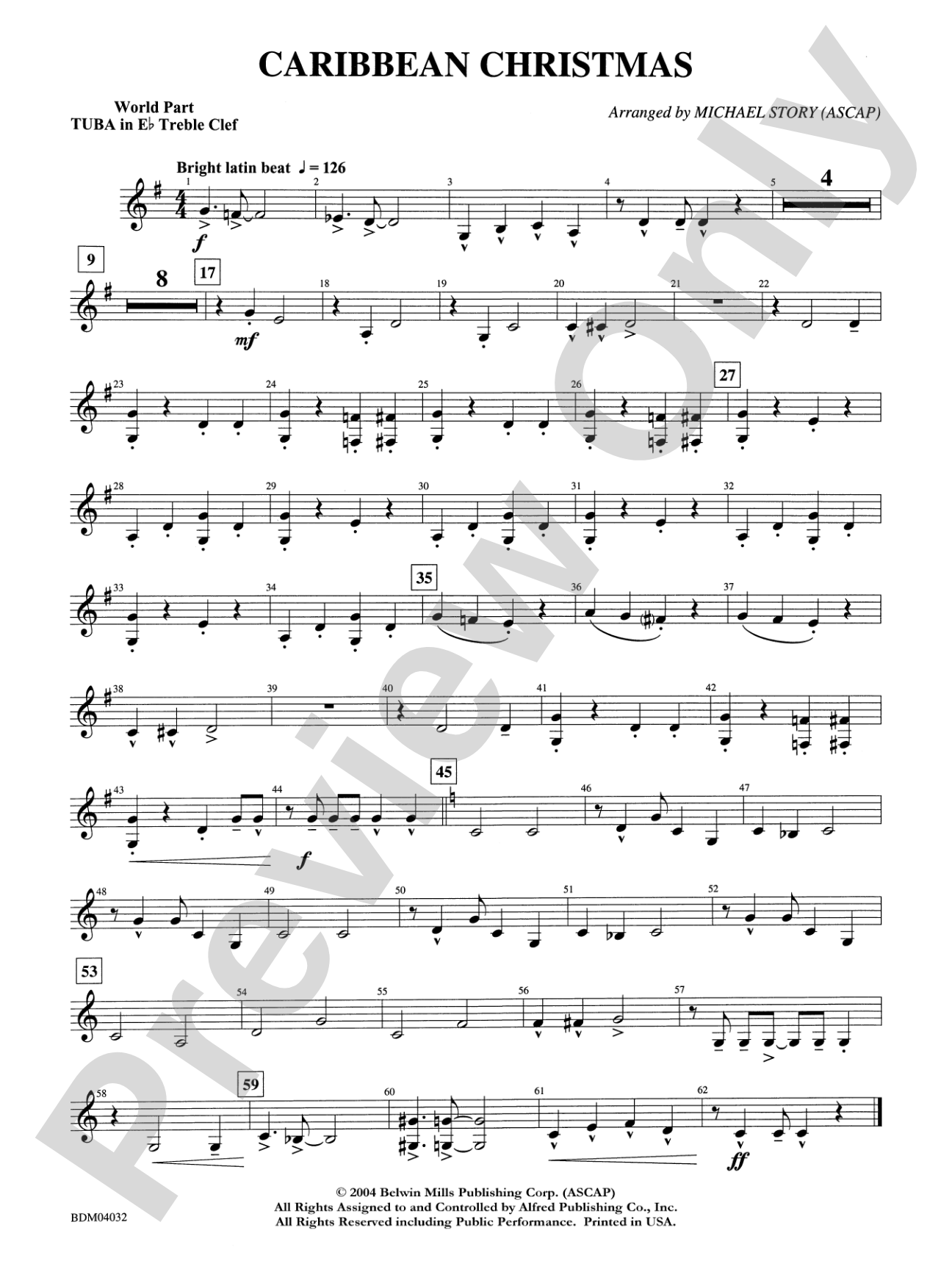 Caribbean Christmas: WP E-flat Tuba T.C.