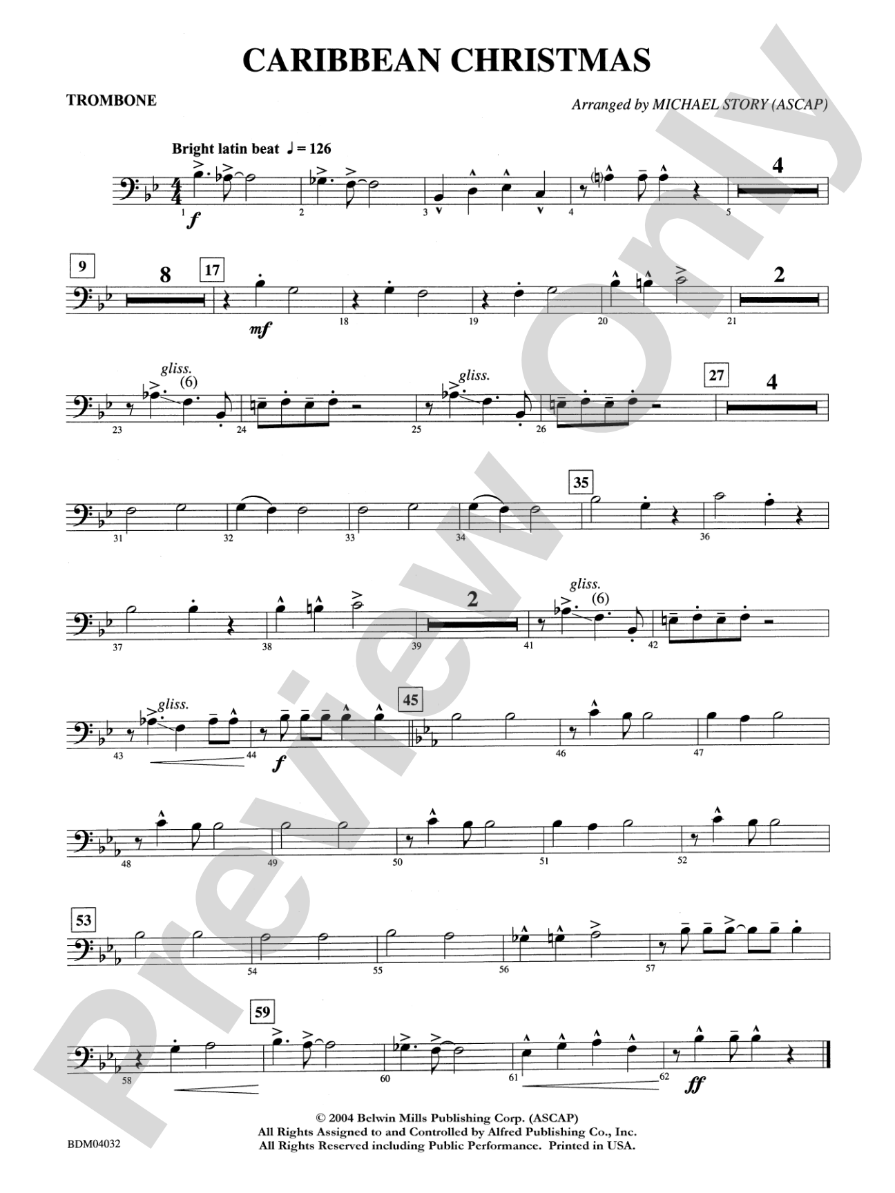 Caribbean Christmas: 1st Trombone