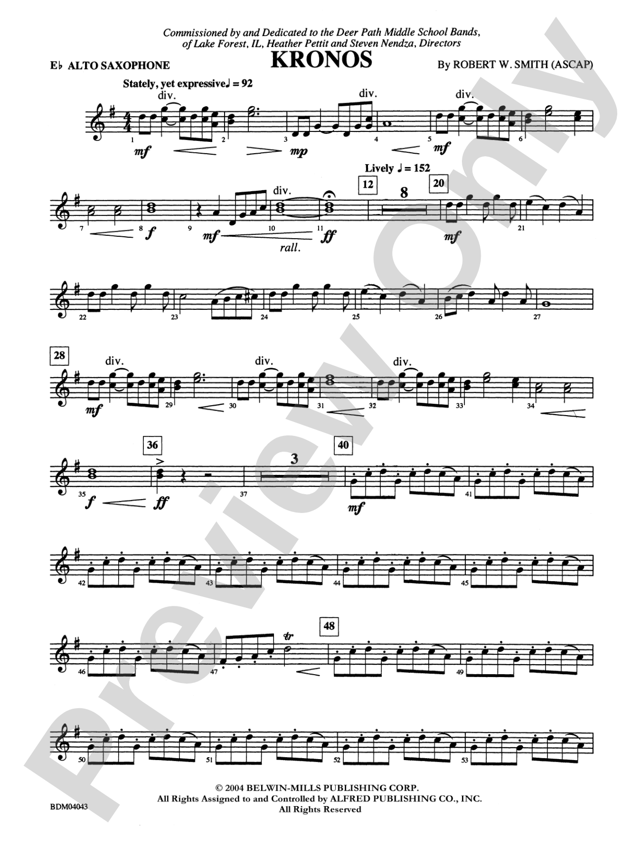Kronos: E-flat Alto Saxophone