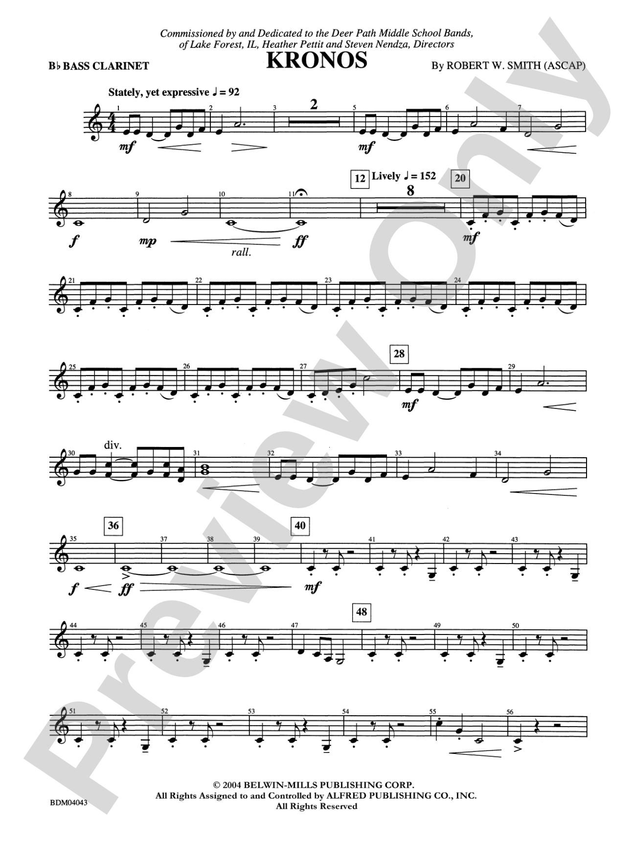 Kronos: B-flat Bass Clarinet