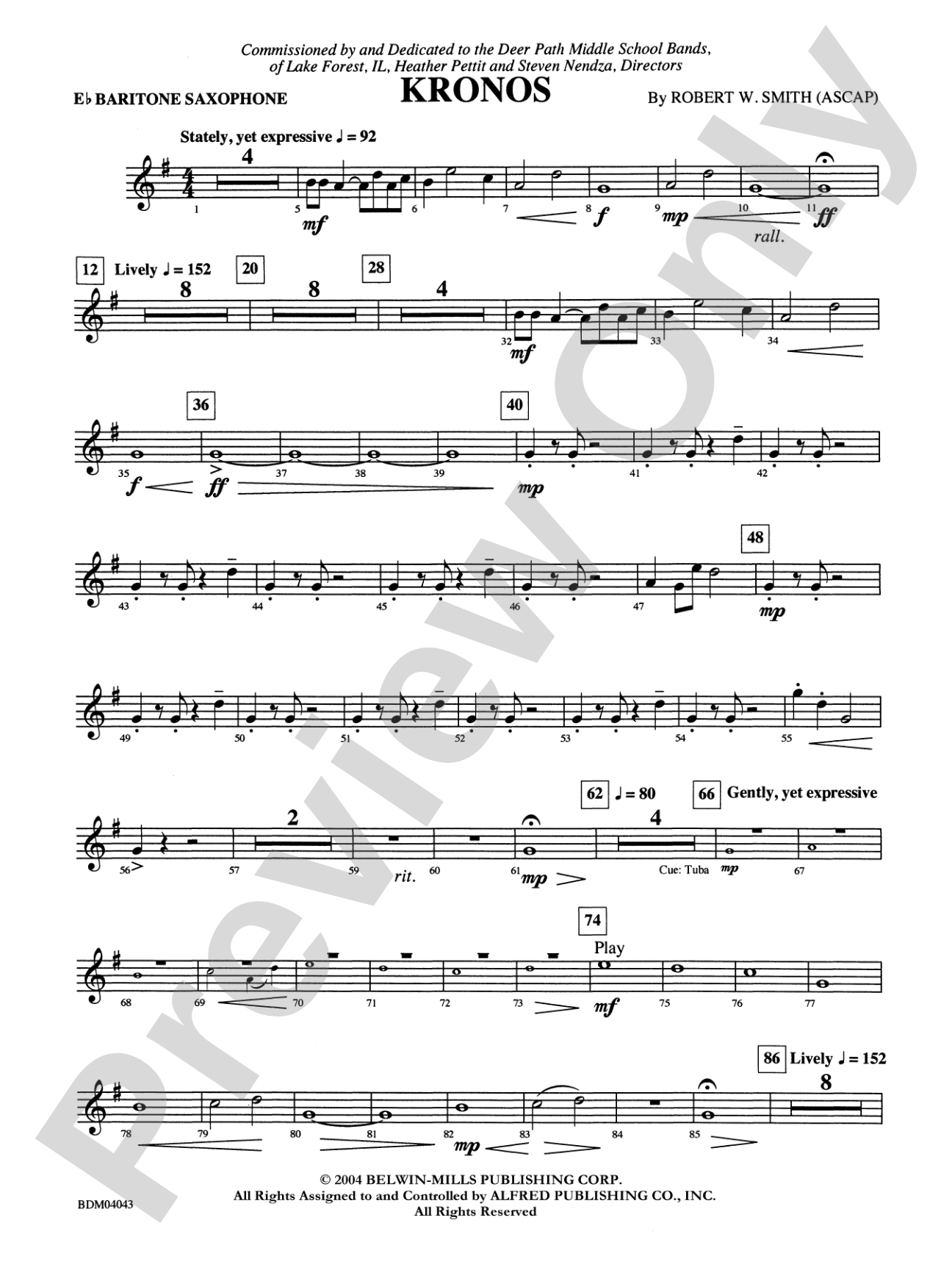 Kronos: E-flat Baritone Saxophone
