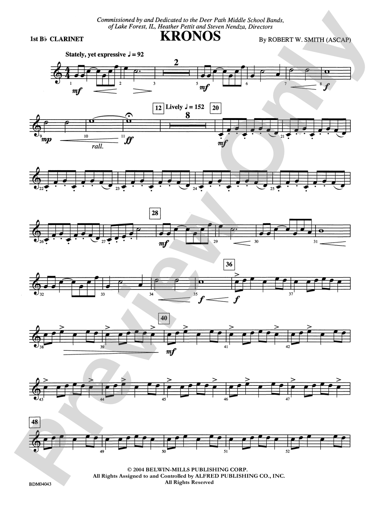 Kronos: 1st B-flat Clarinet