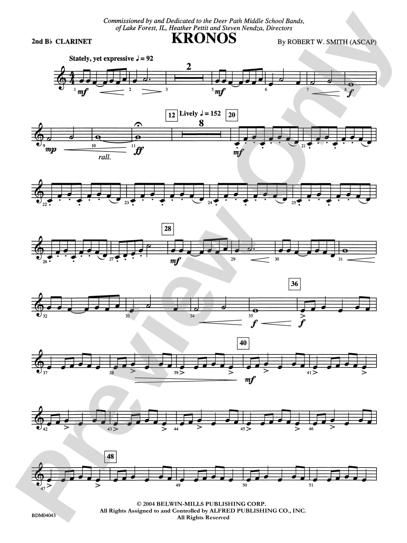 Kronos: 2nd B-flat Clarinet