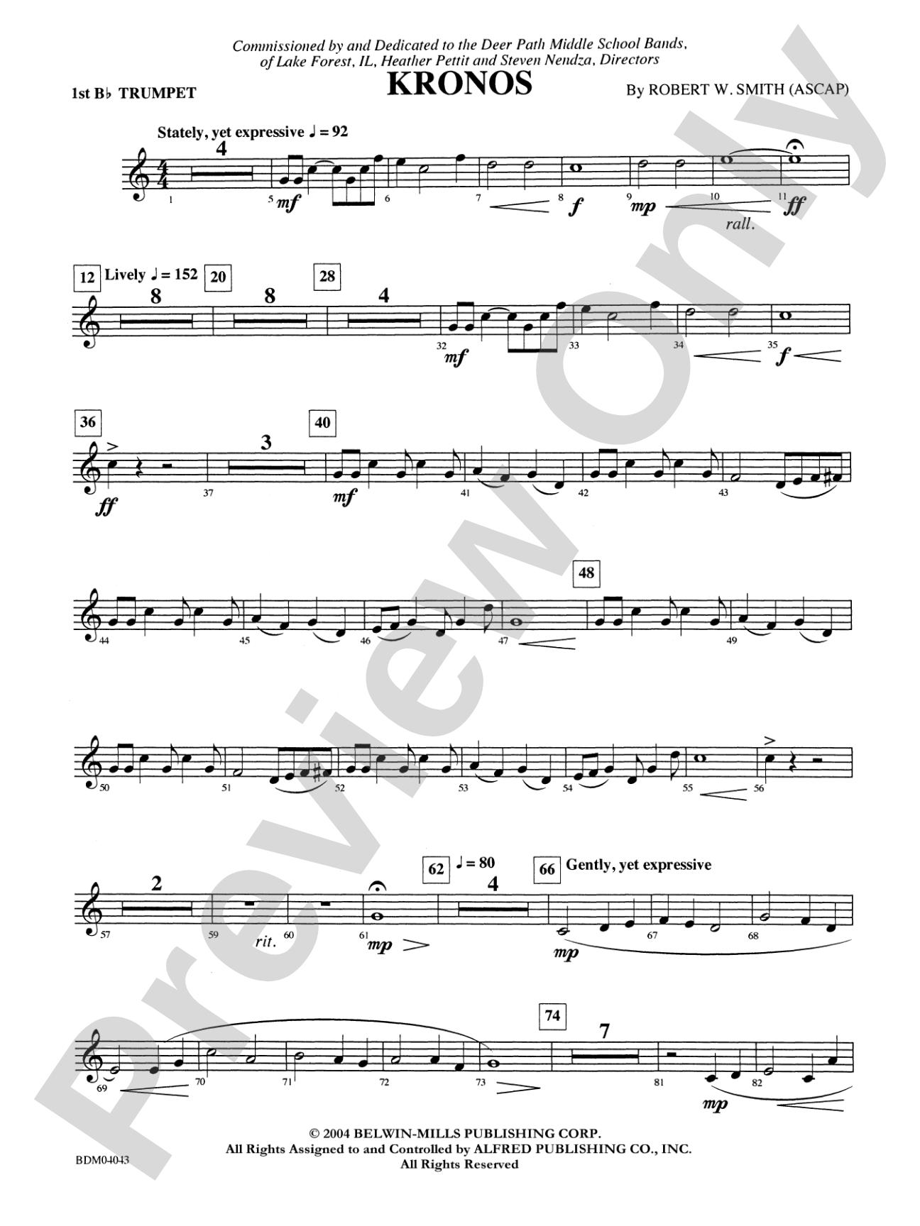 Kronos: 1st B-flat Trumpet