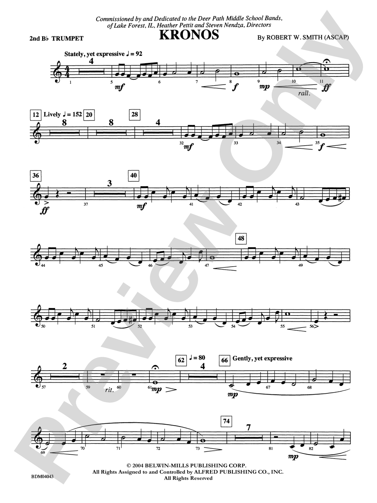 Kronos: 2nd B-flat Trumpet