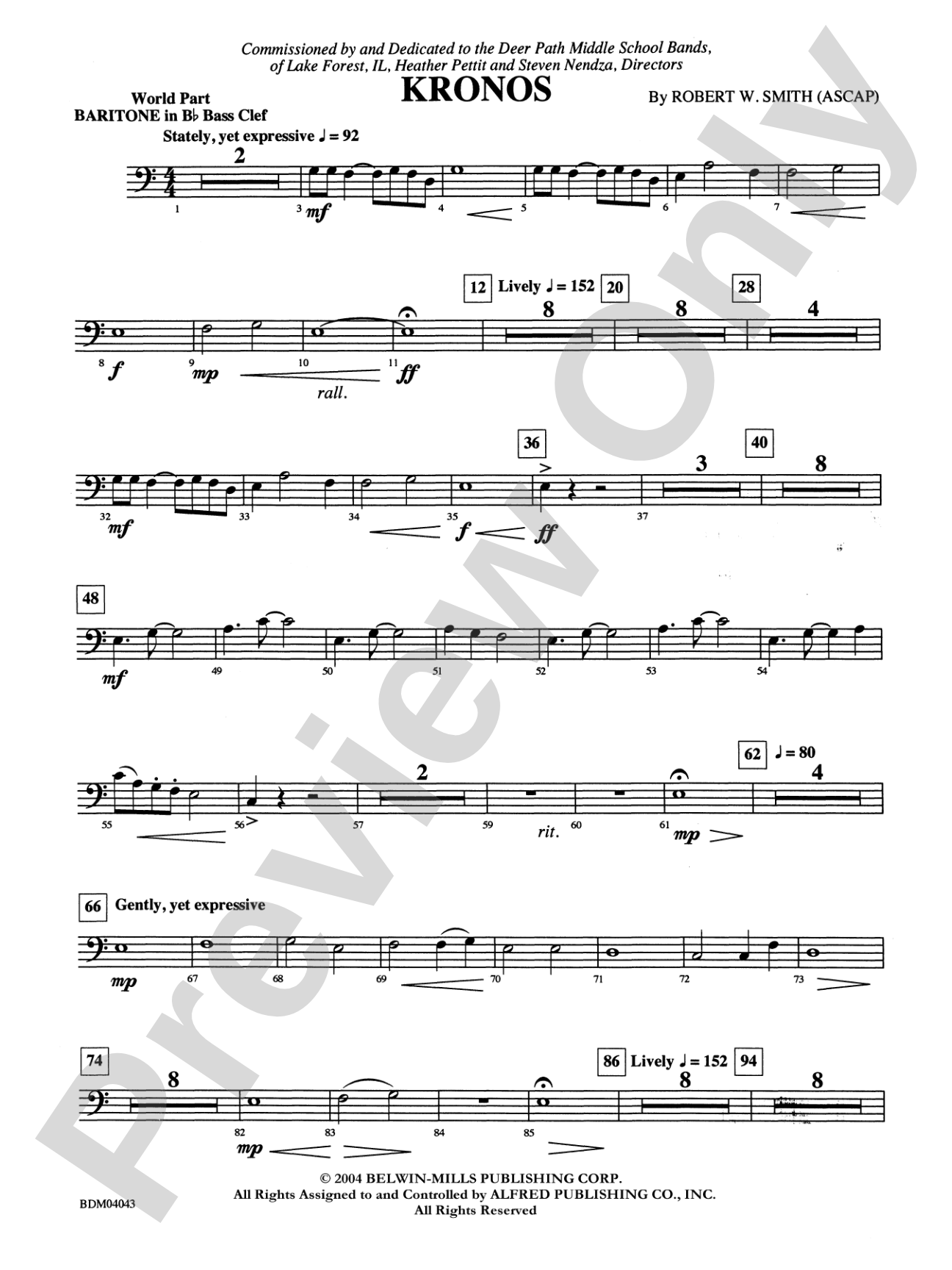 Kronos: (wp) B-flat Baritone B.C.
