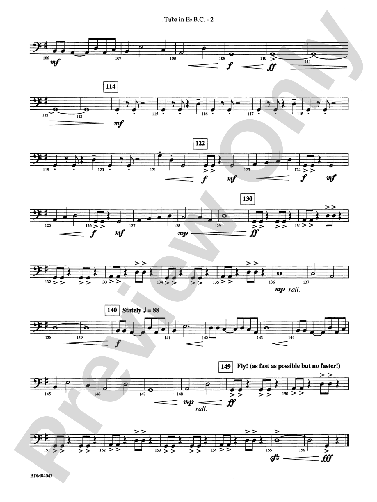 Kronos: (wp) E-flat Tuba B.C.