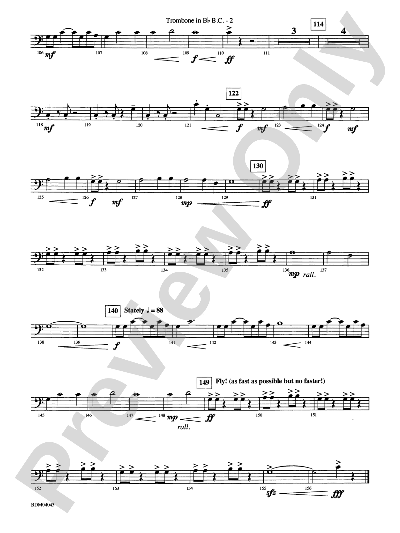 Kronos: (wp) 1st B-flat Trombone B.C.