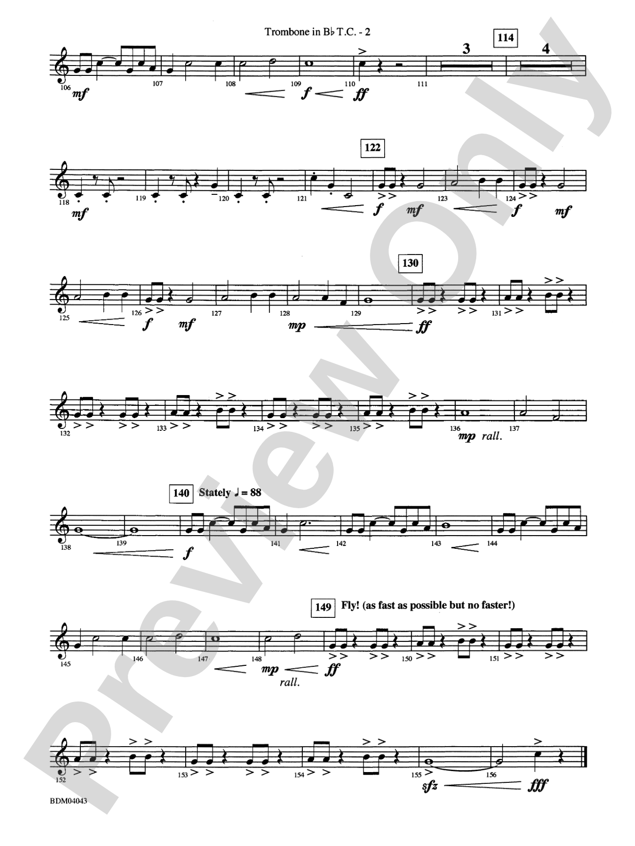 Kronos: (wp) 1st B-flat Trombone T.C.