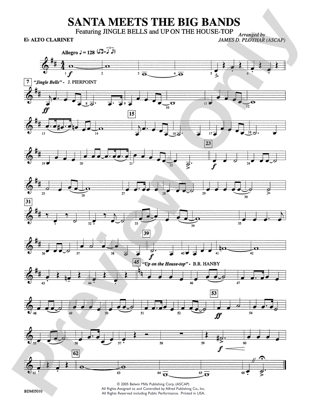 Santa Meets the Big Bands: E-flat Alto Clarinet
