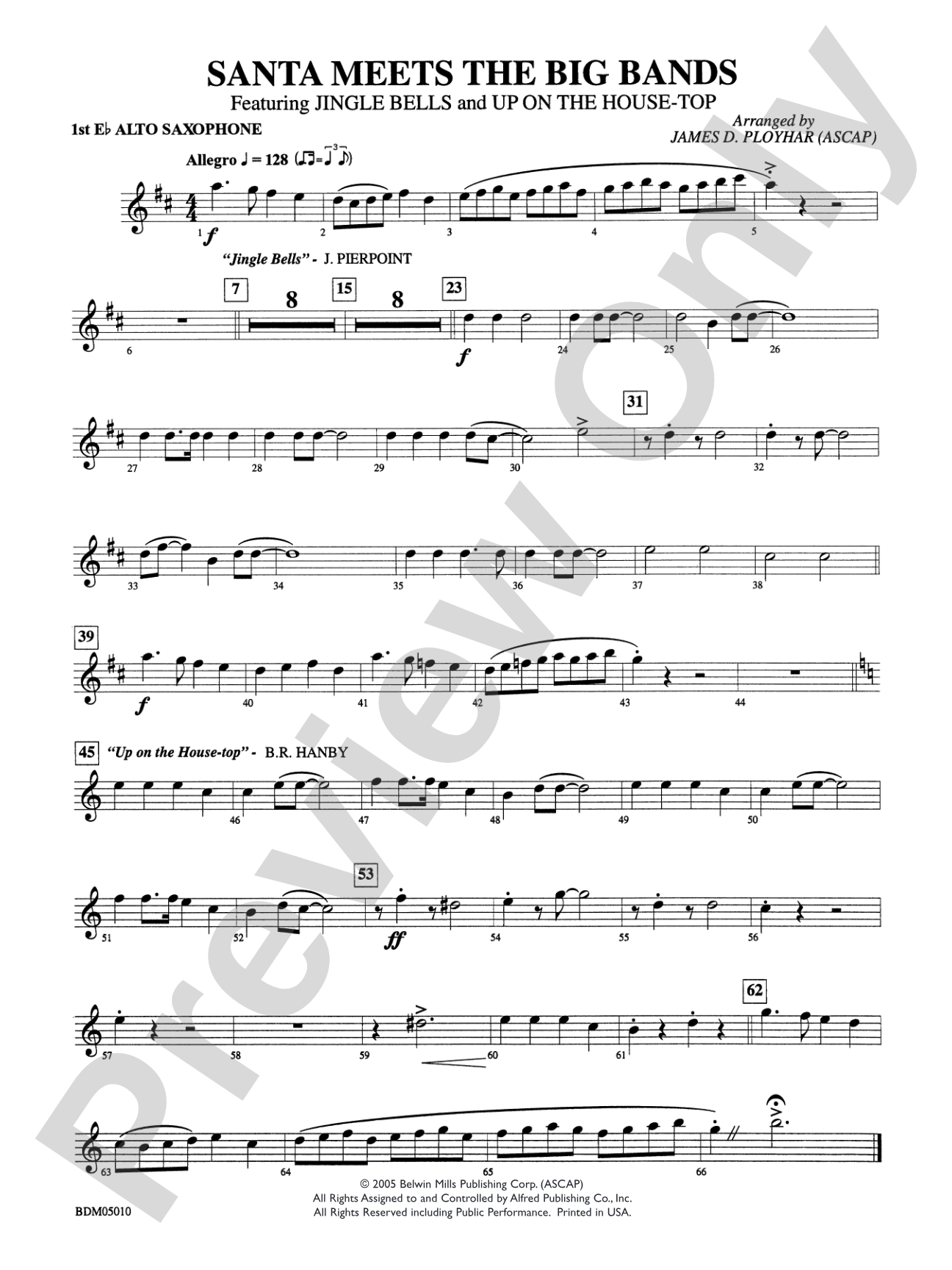 Santa Meets the Big Bands: E-flat Alto Saxophone