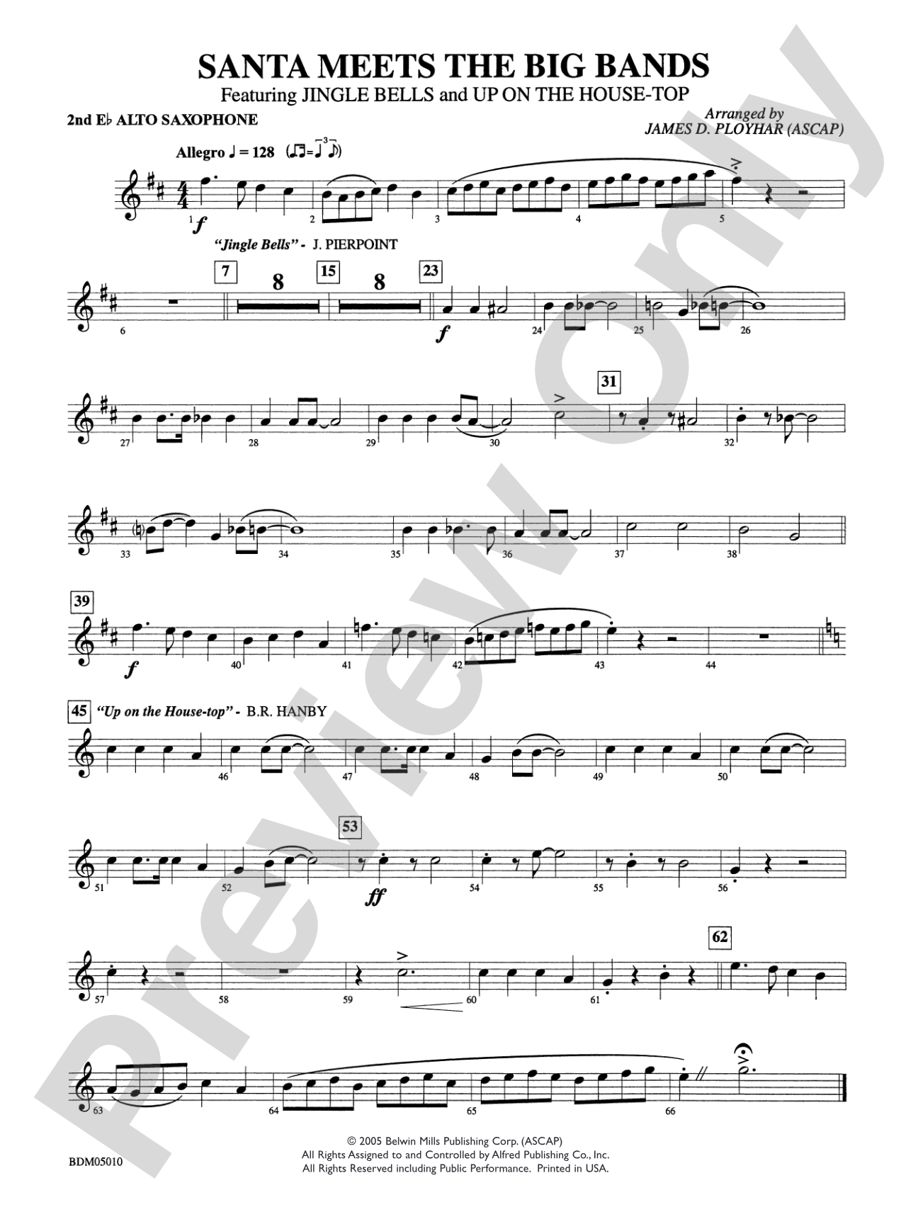 Santa Meets the Big Bands: 2nd E-flat Alto Saxophone