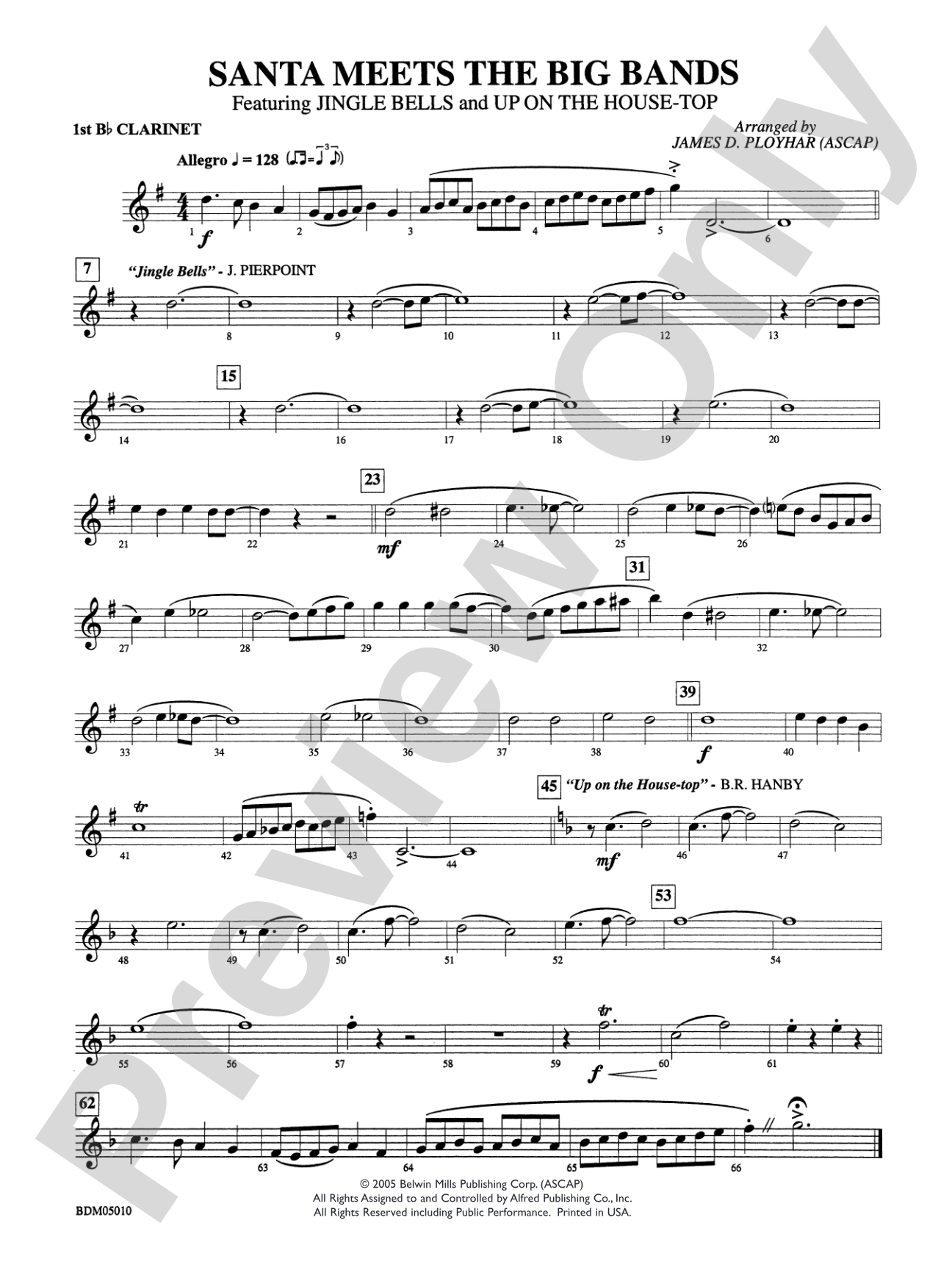 Santa Meets the Big Bands: 1st B-flat Clarinet