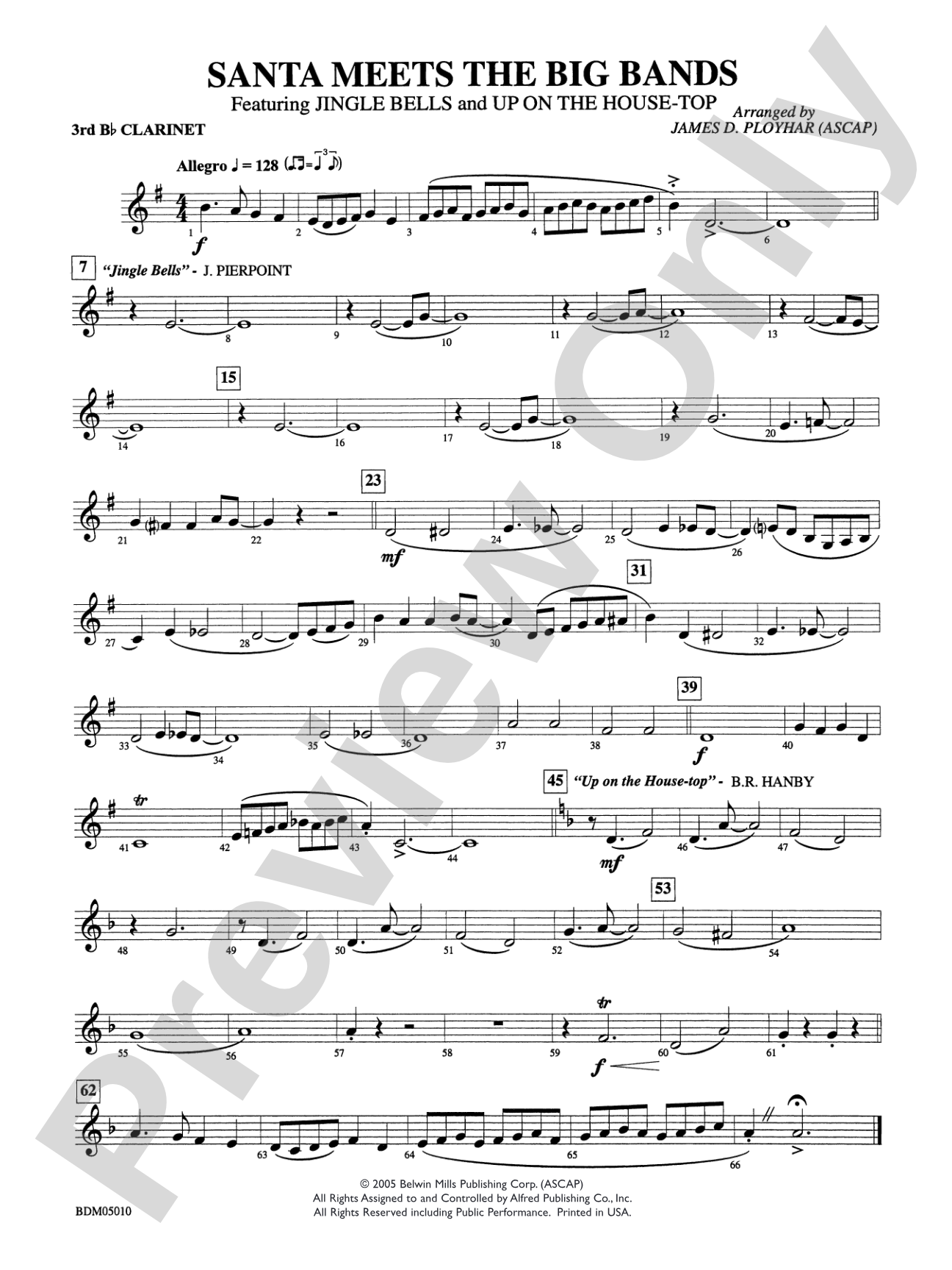 Santa Meets the Big Bands: 3rd B-flat Clarinet