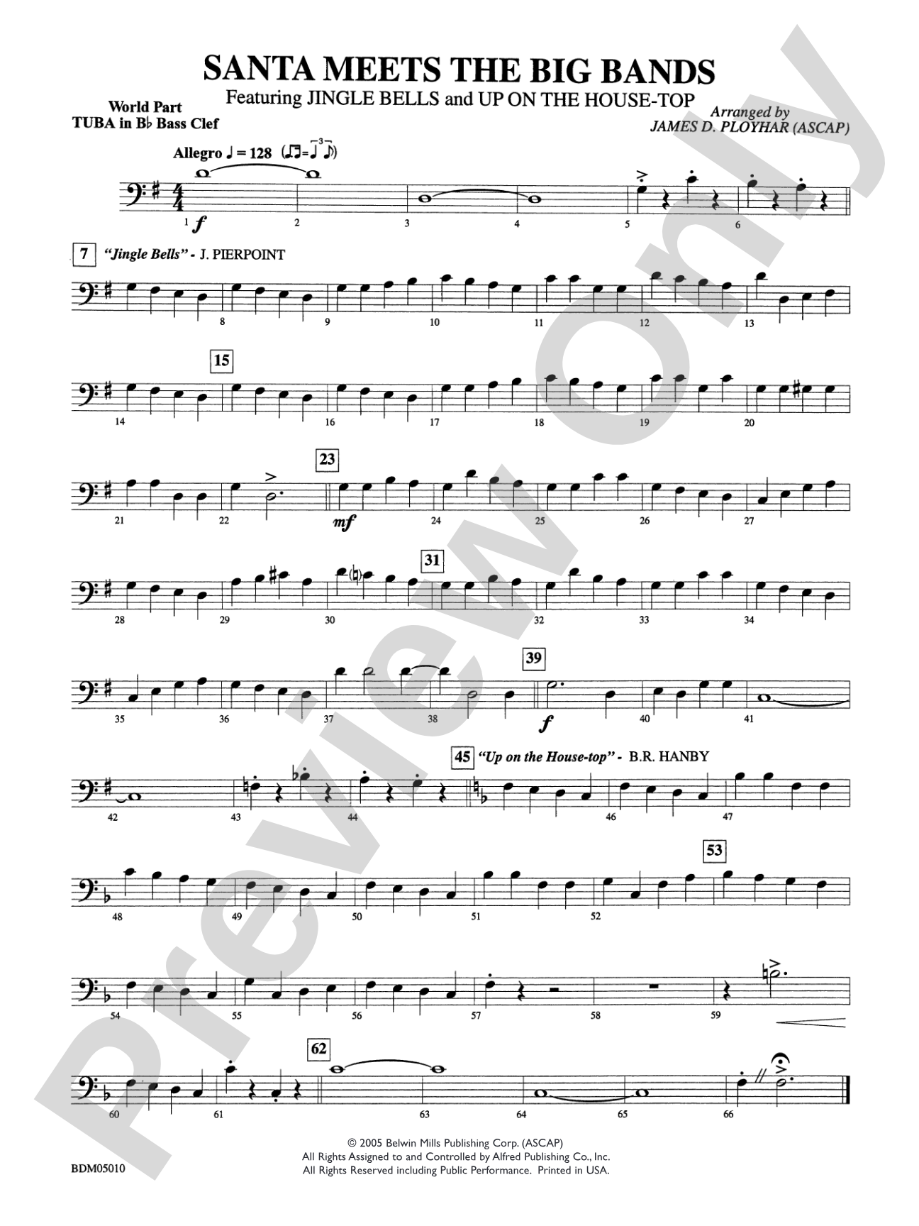 Santa Meets the Big Bands: WP B-flat Tuba B.C.
