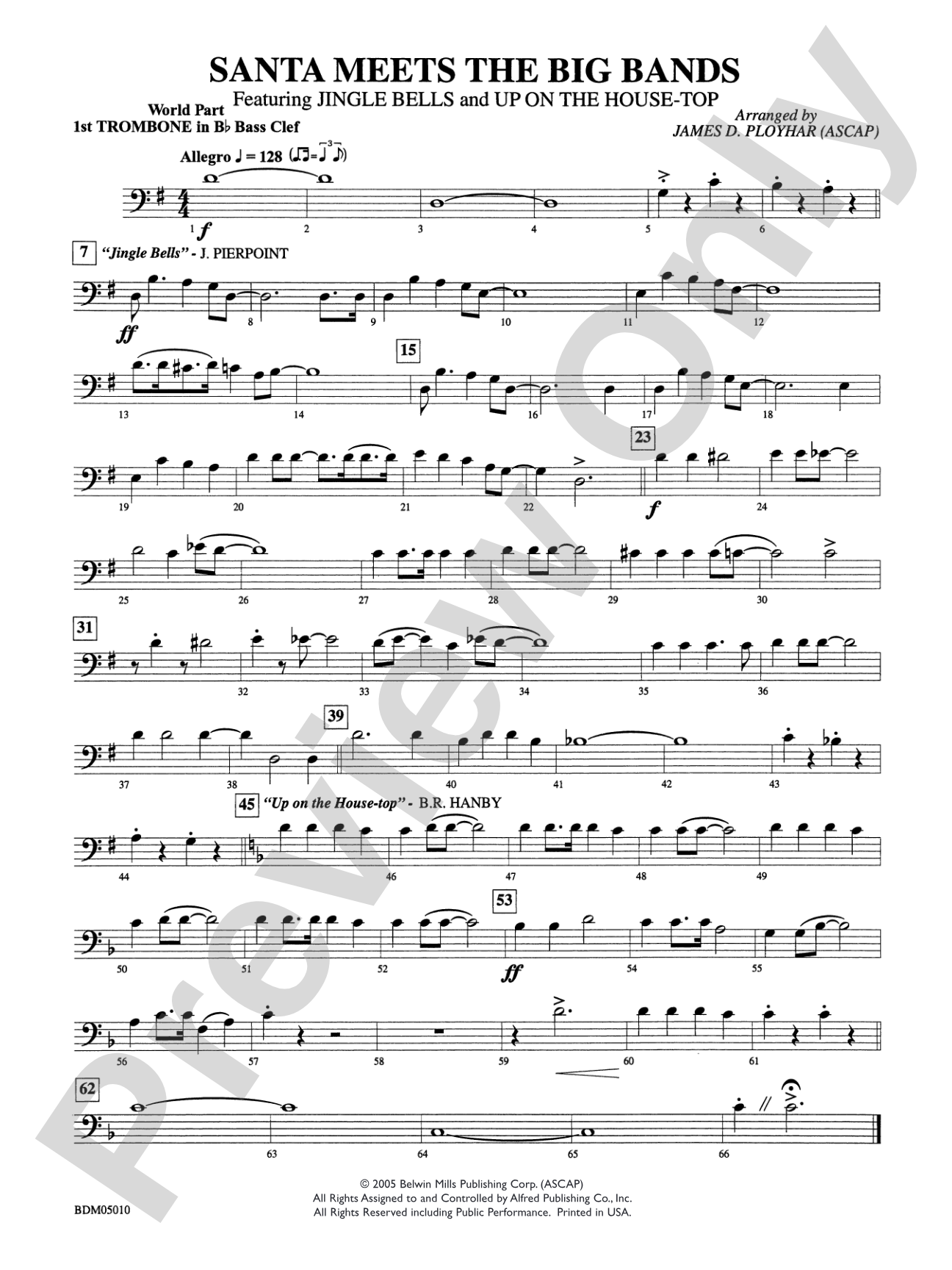 Santa Meets the Big Bands: WP 1st B-flat Trombone B.C.