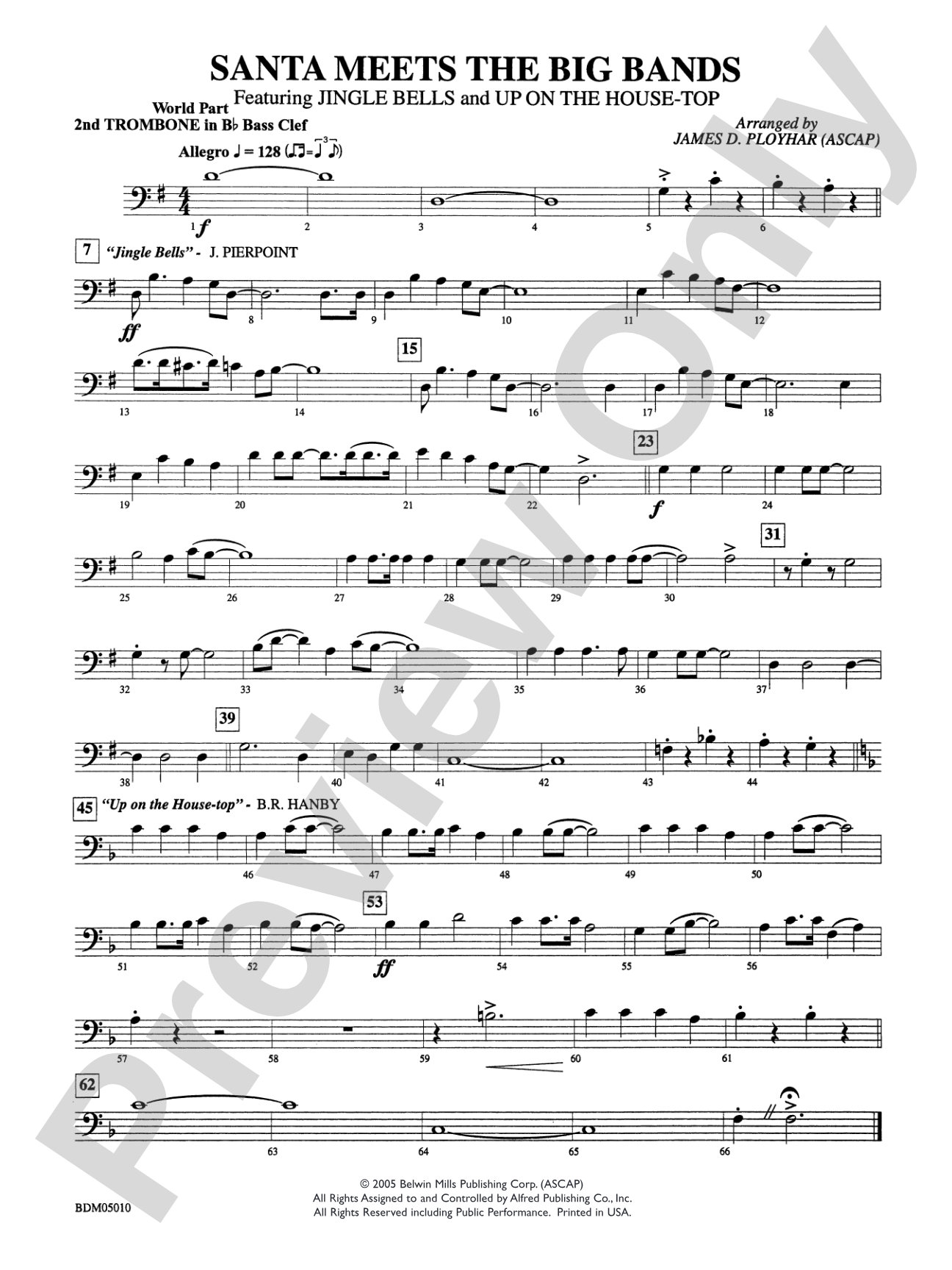 Santa Meets the Big Bands: WP 2nd B-flat Trombone B.C.