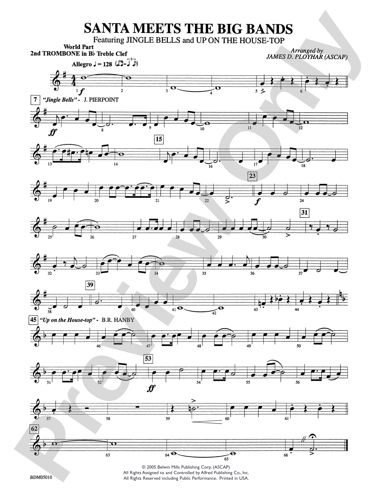 Santa Meets the Big Bands: WP 2nd B-flat Trombone T.C.