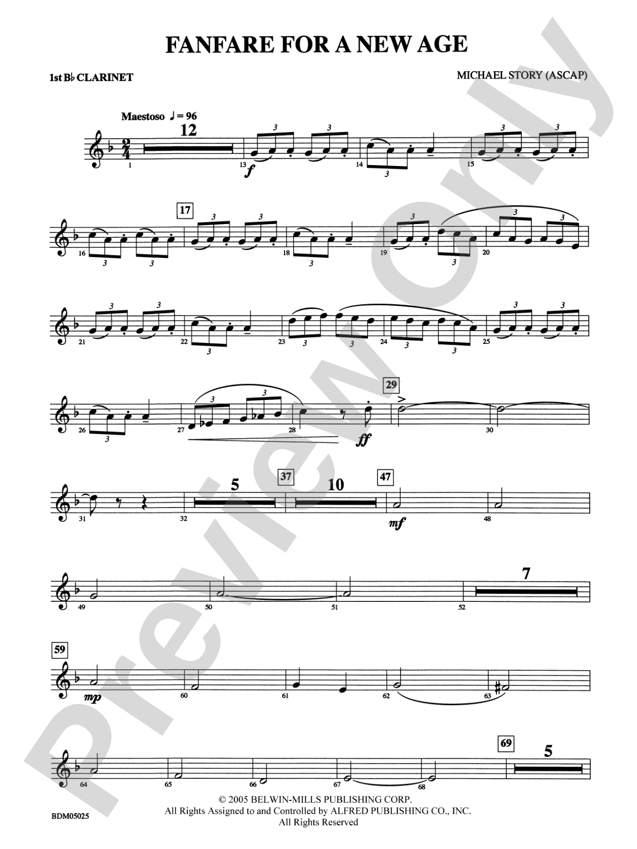 Fanfare for a New Age: 1st B-flat Clarinet