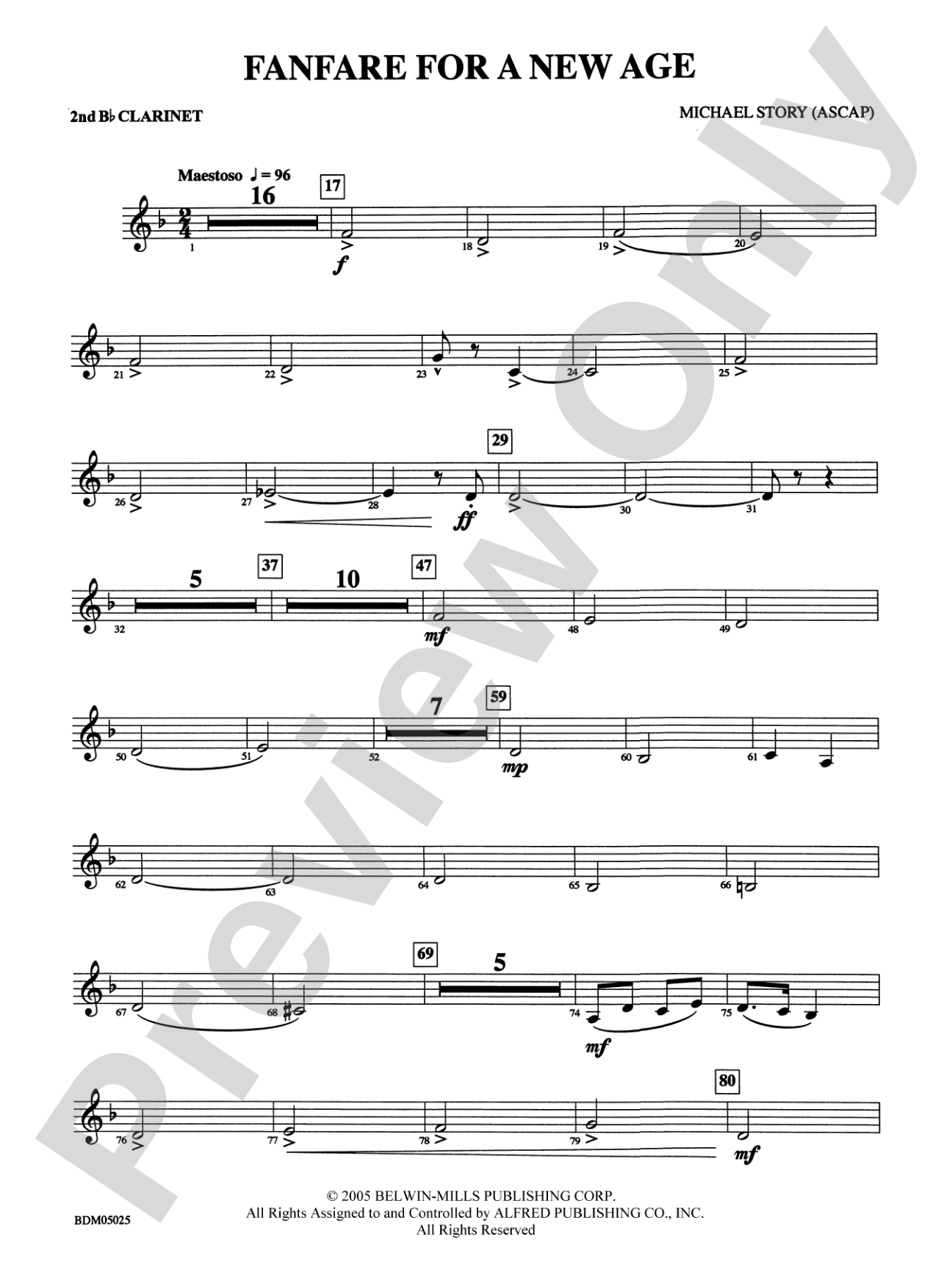 Fanfare for a New Age: 2nd B-flat Clarinet