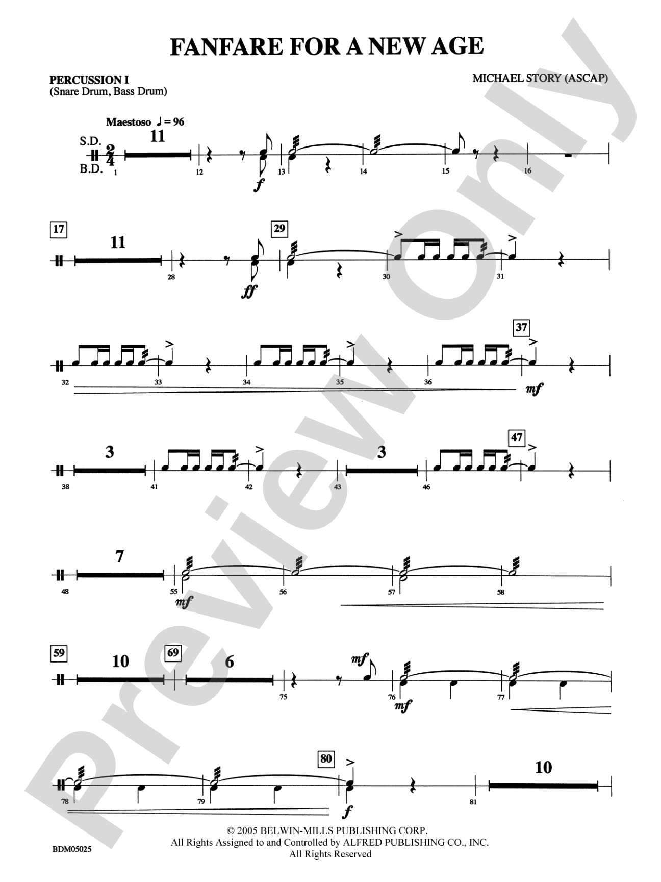 Fanfare for a New Age: 1st Percussion