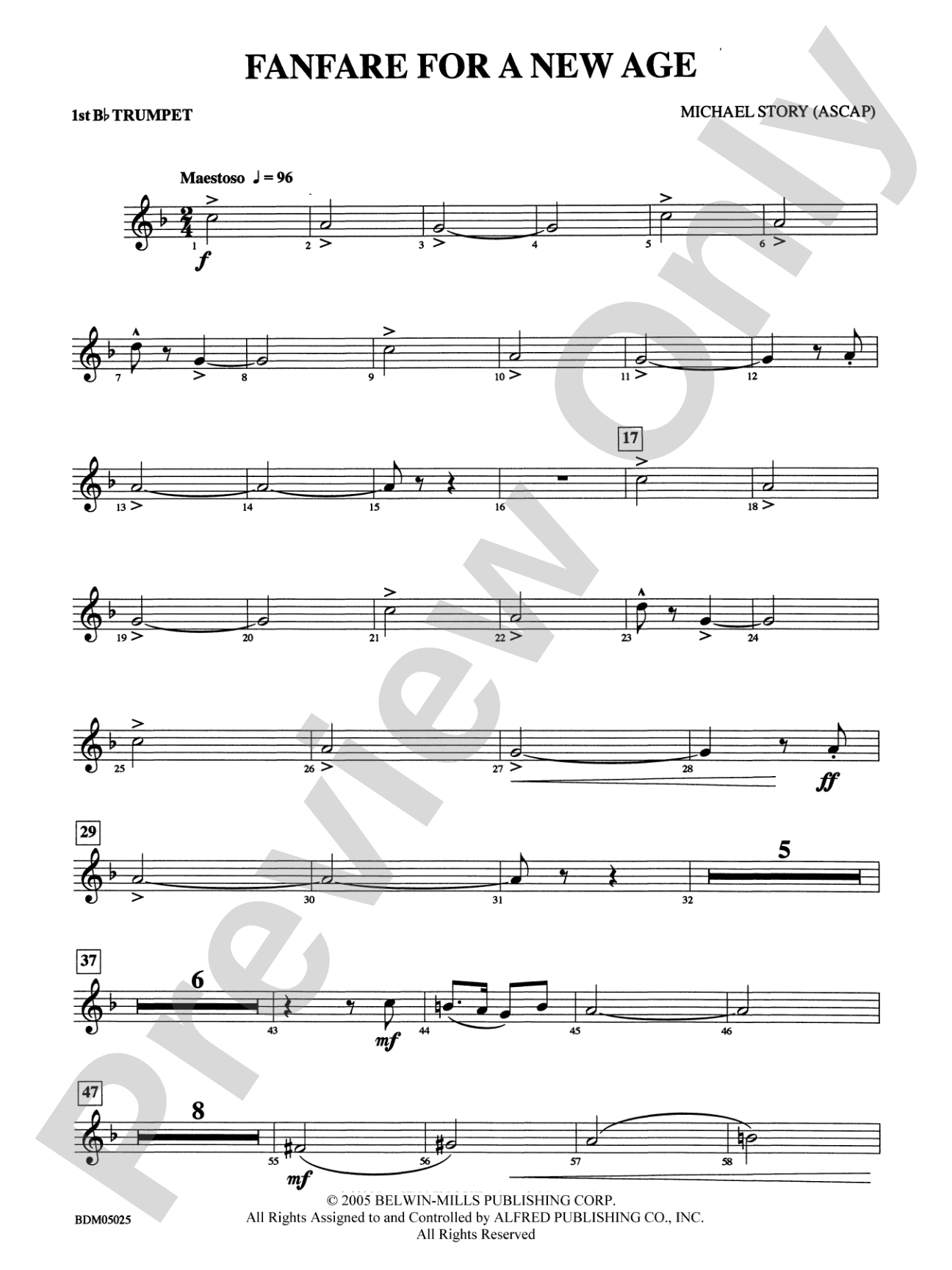 Fanfare for a New Age: 1st B-flat Trumpet