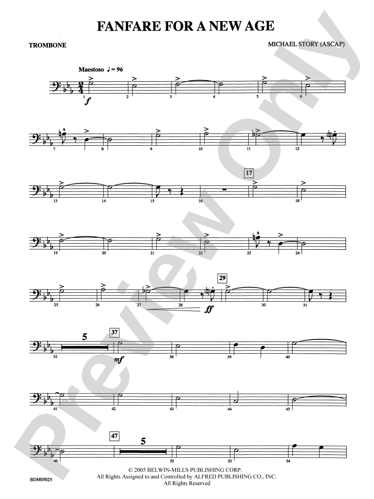 Fanfare for a New Age: 1st Trombone