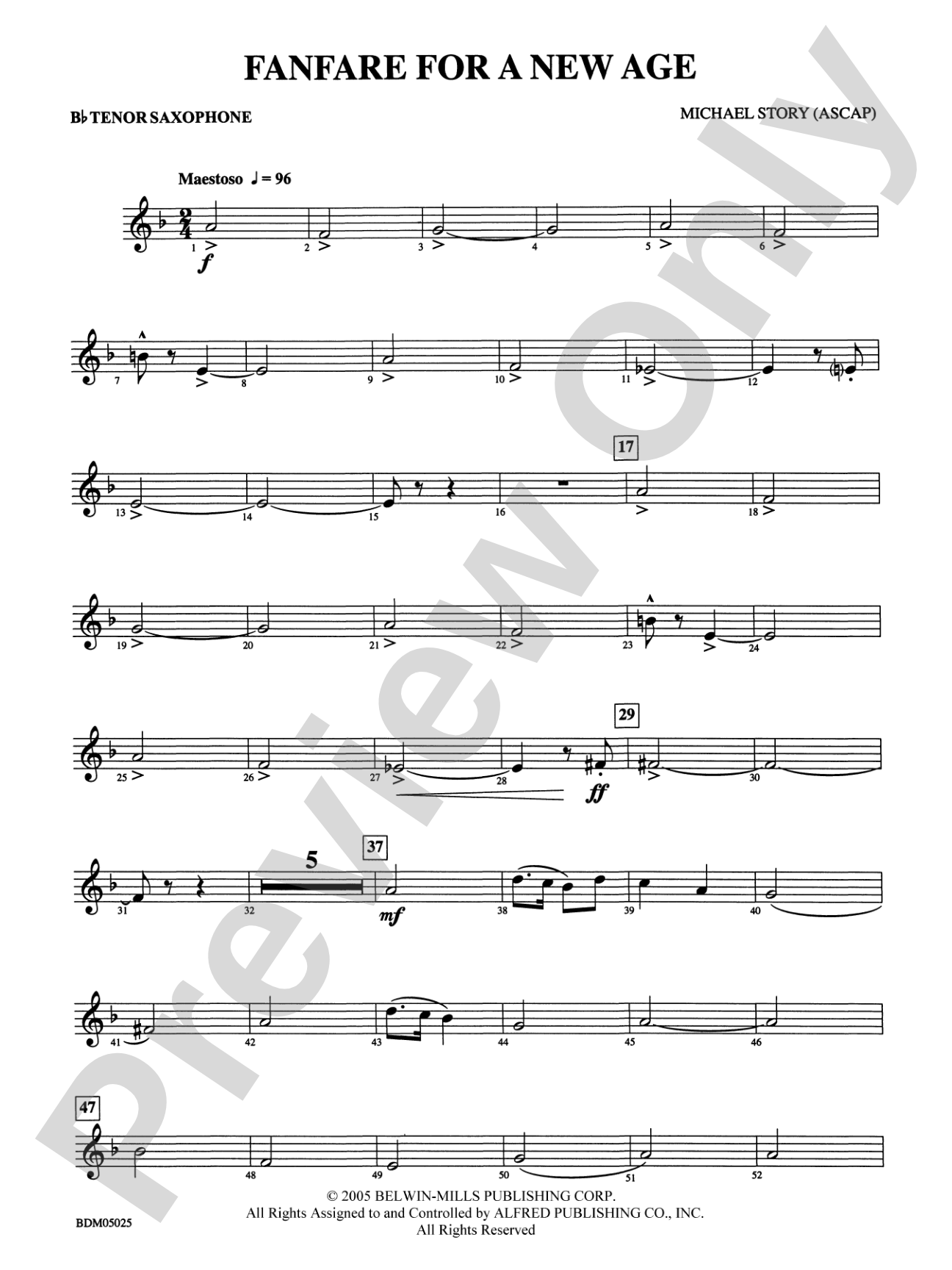 Fanfare for a New Age: B-flat Tenor Saxophone
