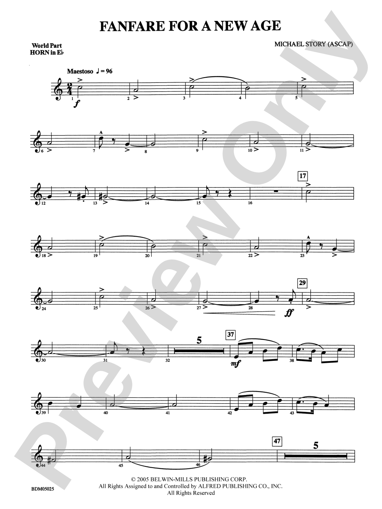 Fanfare for a New Age: (wp) 1st Horn in E-flat