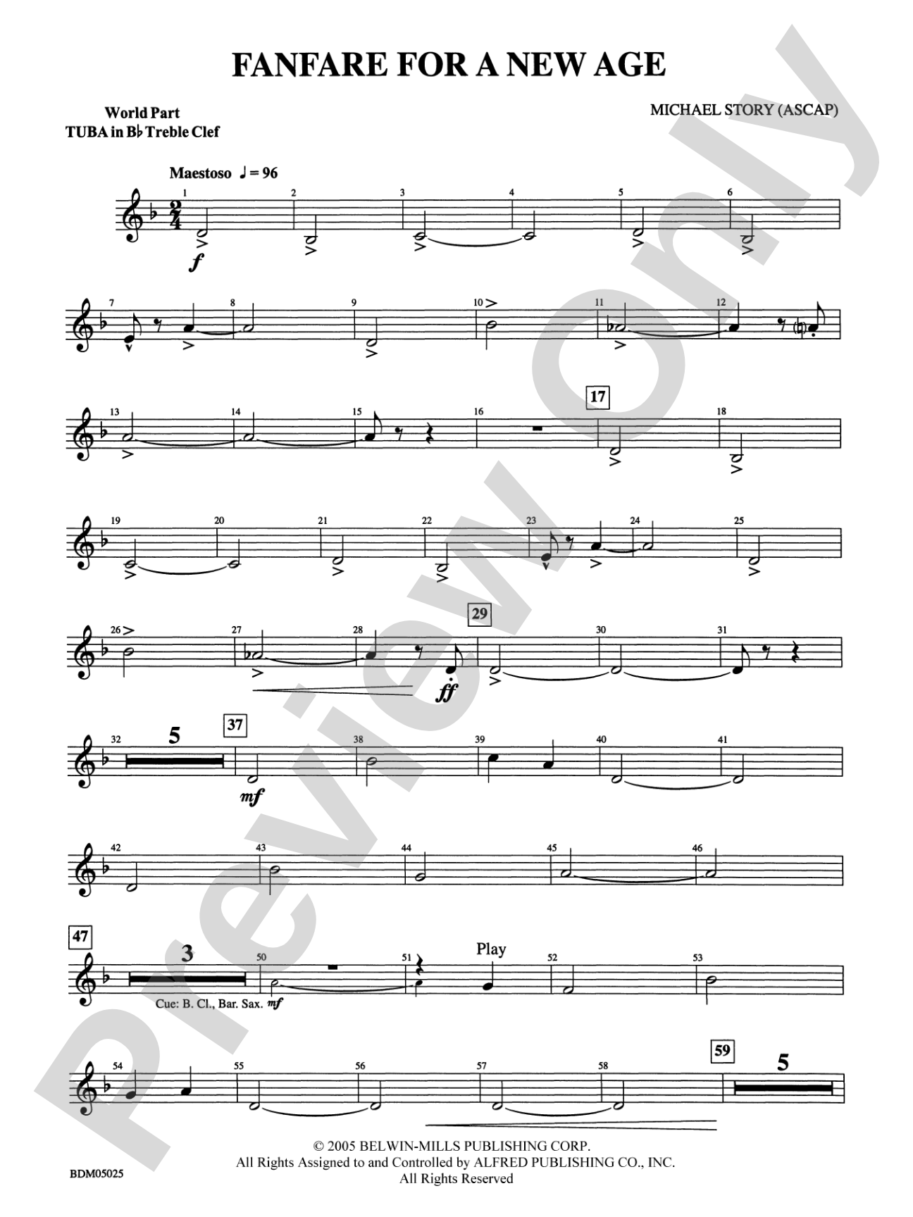 Fanfare for a New Age: (wp) B-flat Tuba T.C.