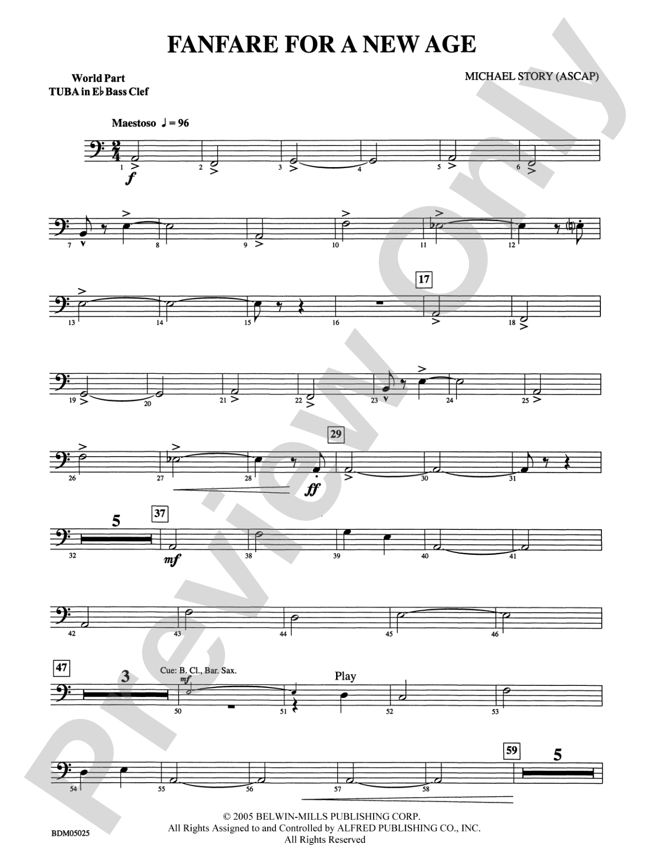 Fanfare for a New Age: (wp) E-flat Tuba B.C.