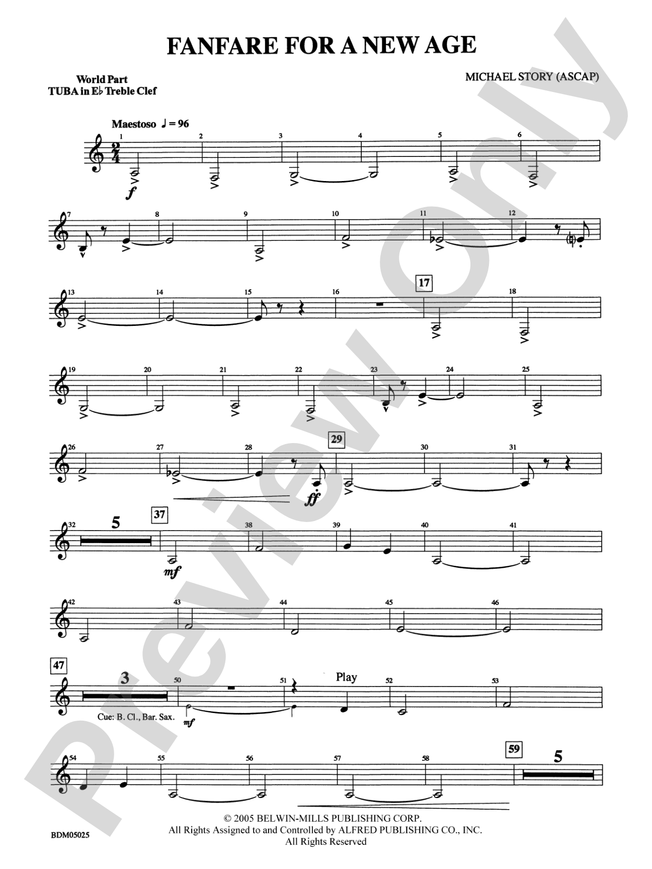 Fanfare for a New Age: (wp) E-flat Tuba T.C.