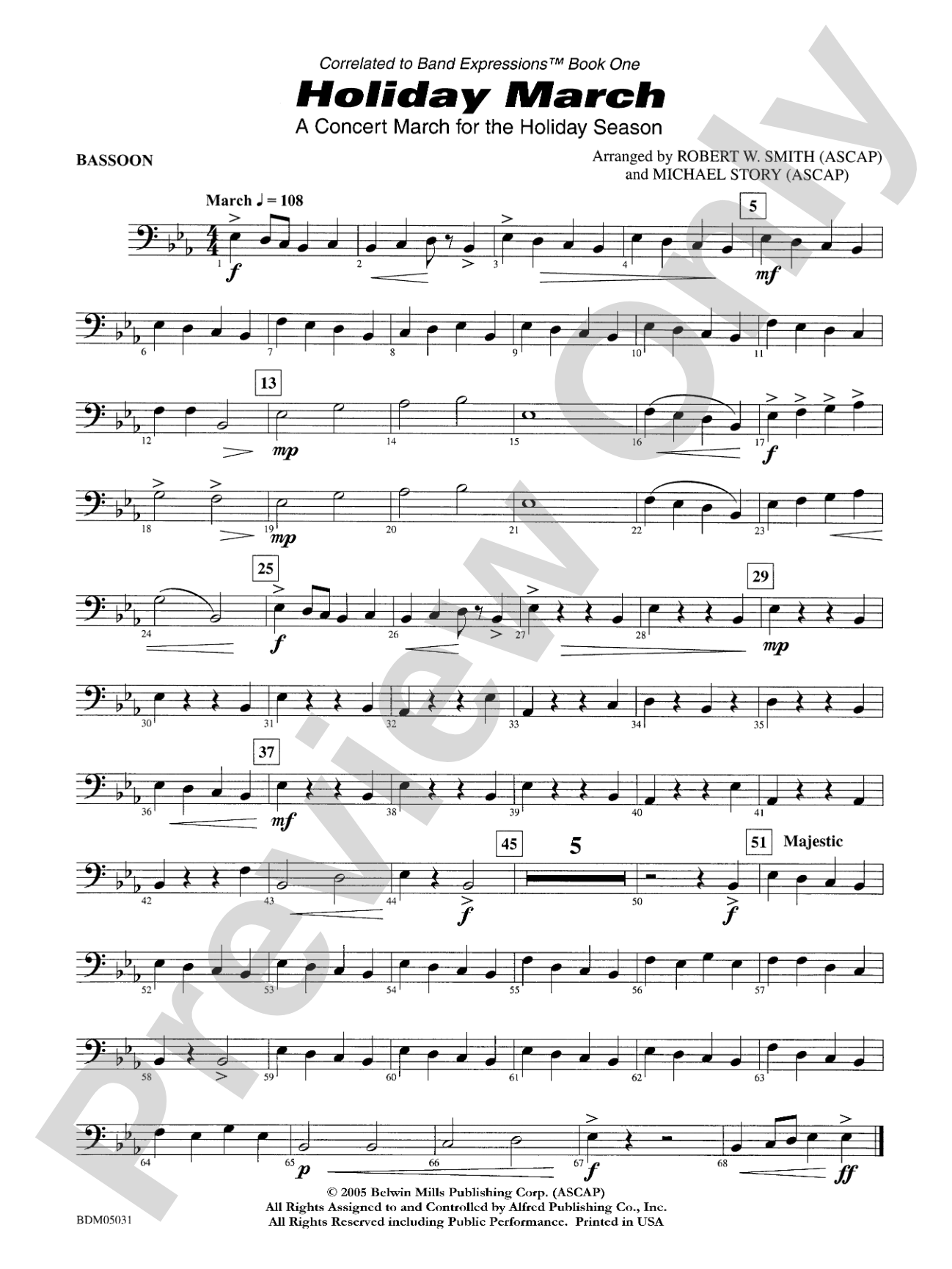 Holiday March (A Concert March for the Holiday Season): Bassoon