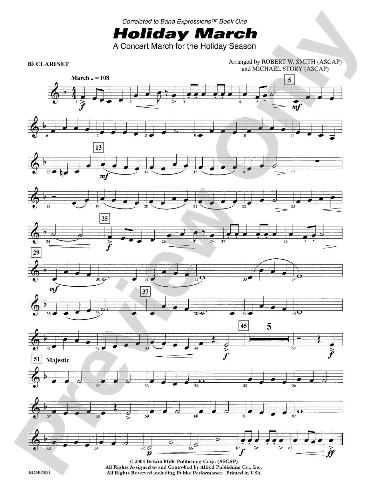 Holiday March (A Concert March for the Holiday Season): 1st B-flat Clarinet