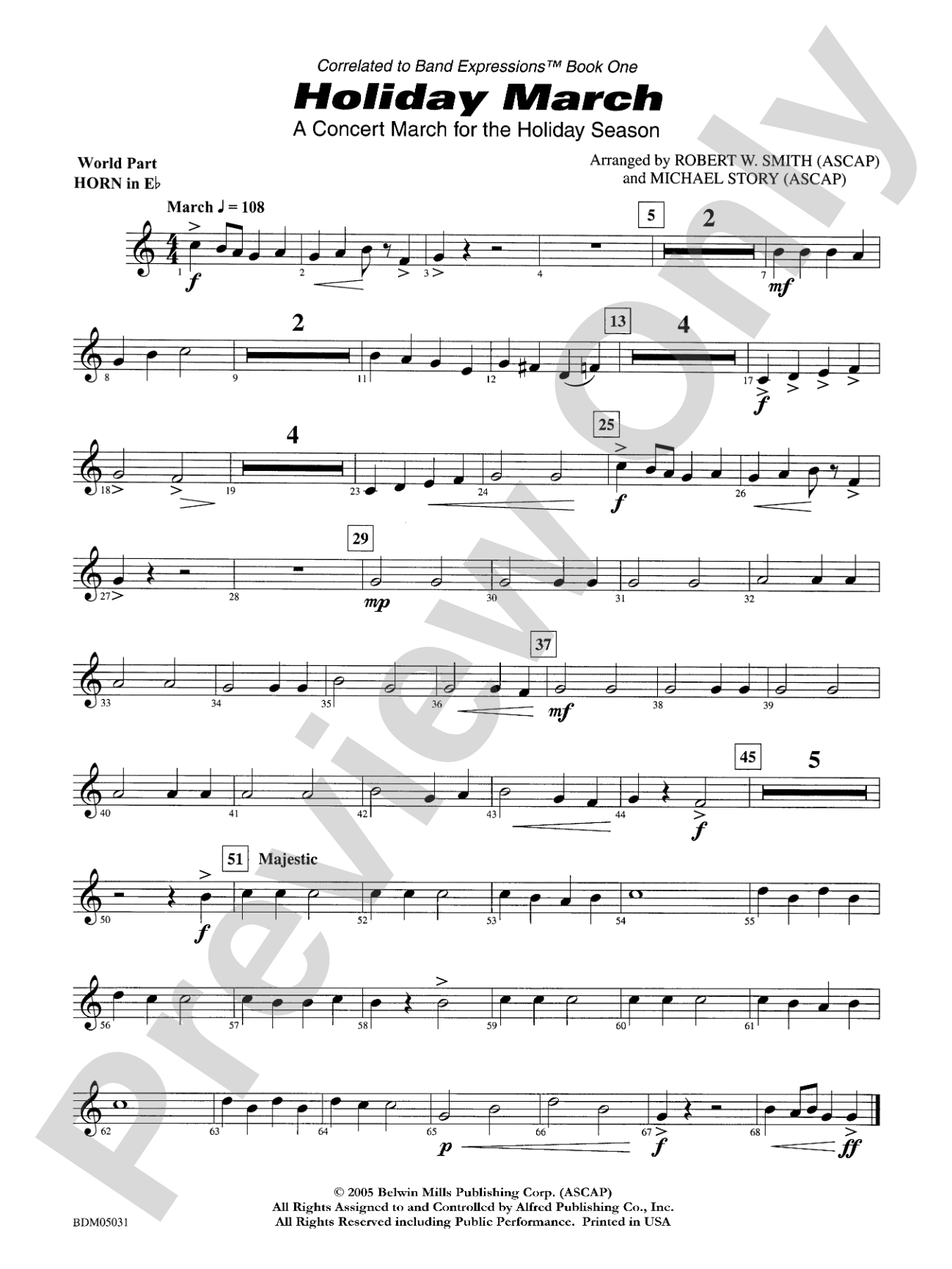 Holiday March (A Concert March for the Holiday Season): WP 1st Horn in E-flat