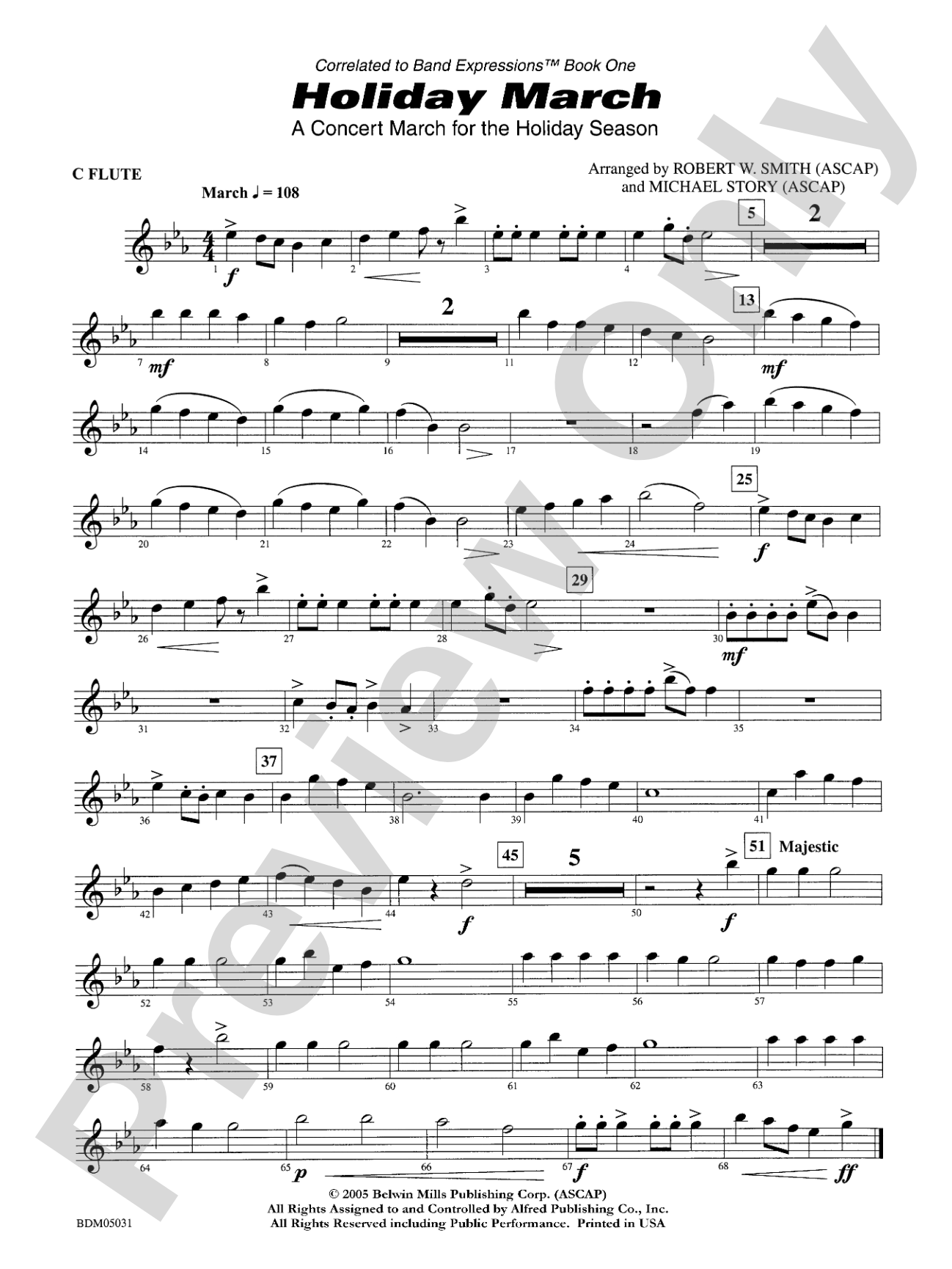Holiday March (A Concert March for the Holiday Season): Flute