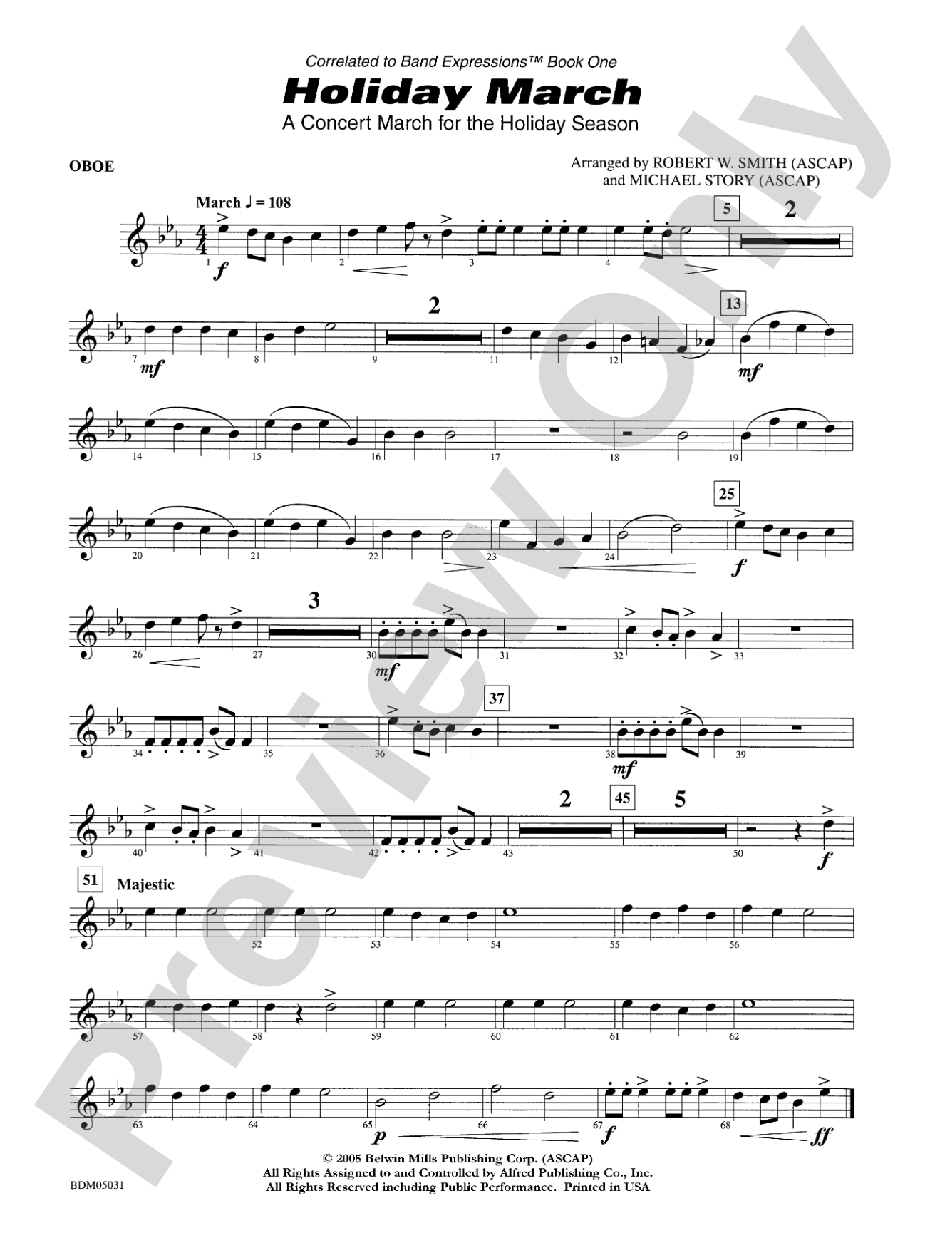 Holiday March (A Concert March for the Holiday Season): Oboe